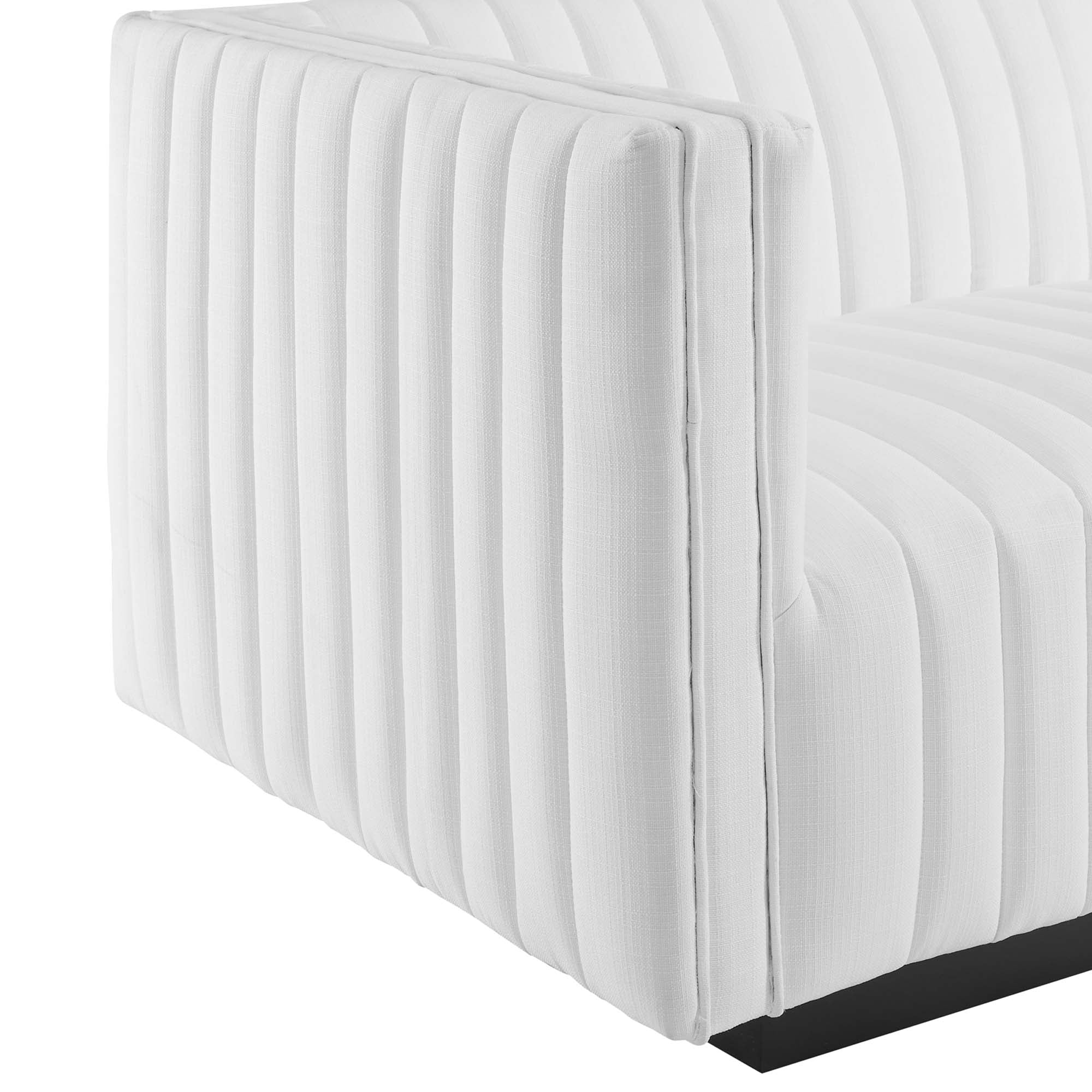 Conjure Channel Tufted Upholstered Fabric Loveseat by Modway - Image 18