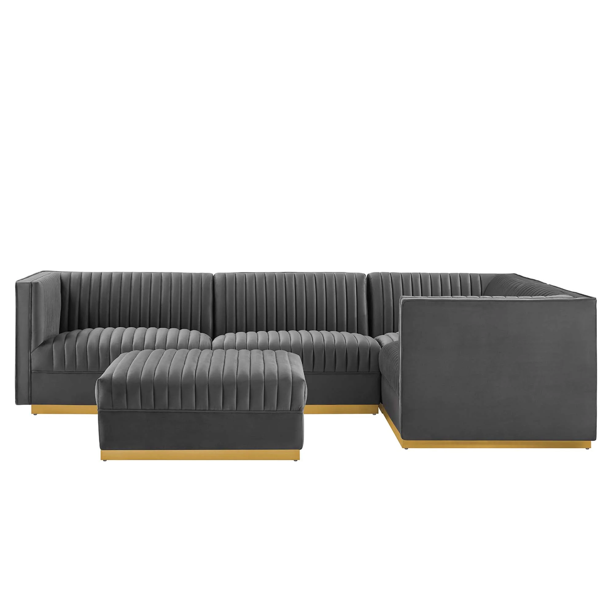 Conjure Channel Tufted Upholstered Fabric Loveseat by Modway - Image 23