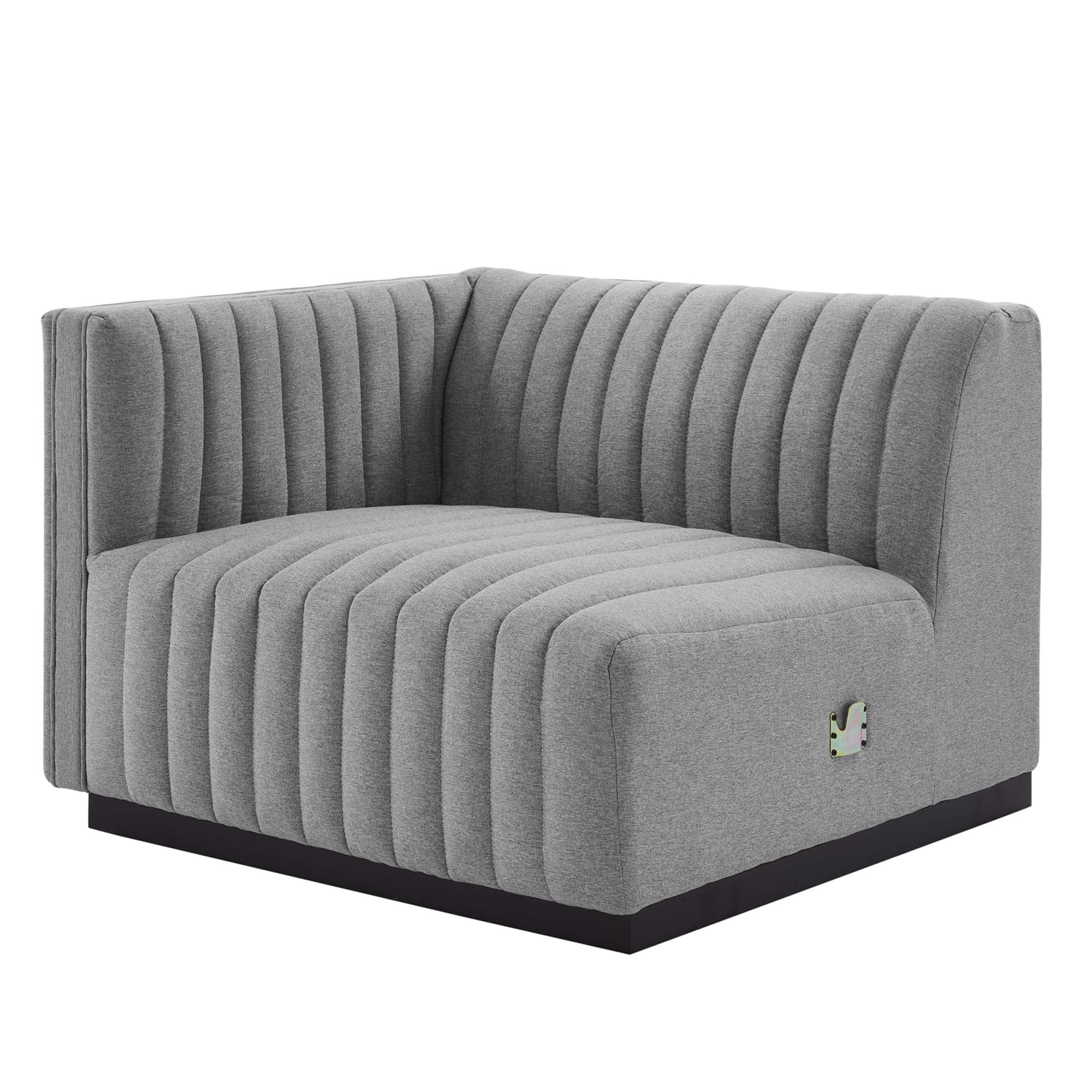 Conjure Channel Tufted Upholstered Fabric Loveseat by Modway - Image 5