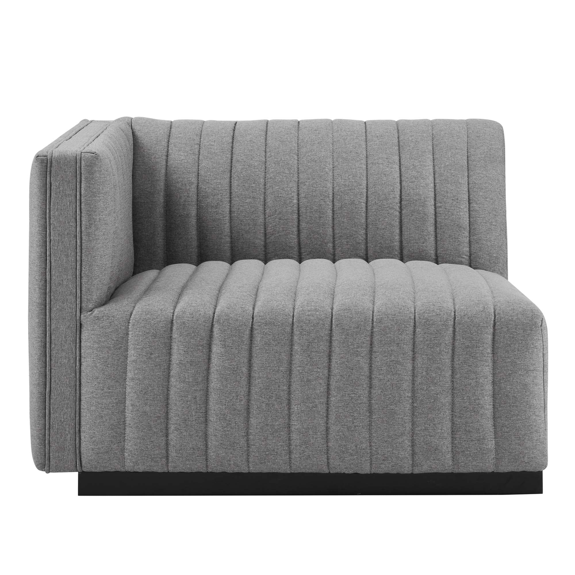 Conjure Channel Tufted Upholstered Fabric Loveseat by Modway - Image 6