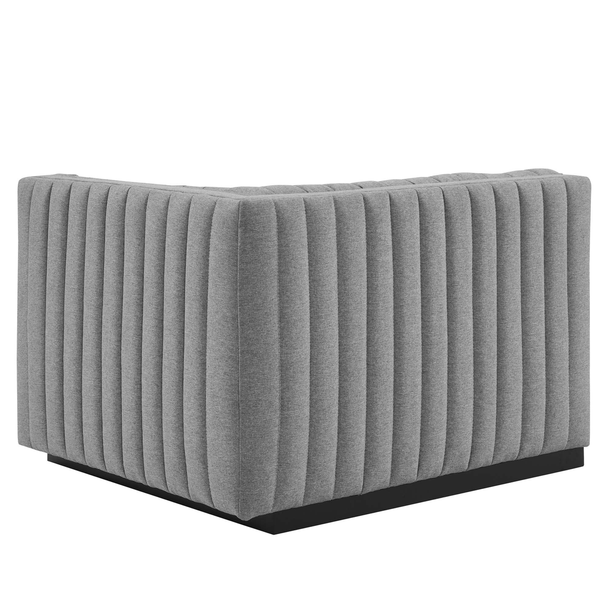 Conjure Channel Tufted Upholstered Fabric Loveseat by Modway - Image 8