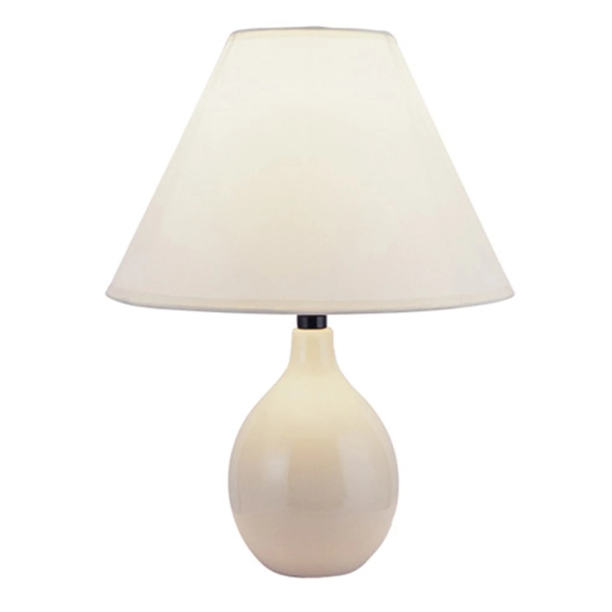 Contempo Bulb Beige Ceramic Table Lamp By Homeroots - Image 2