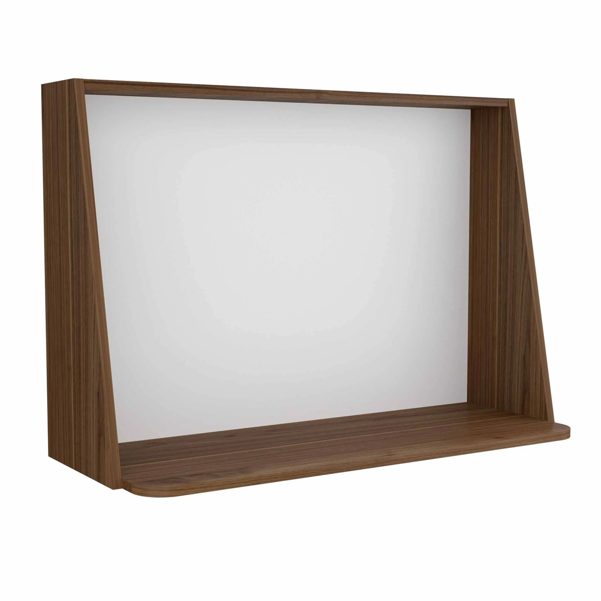 Contempo Mahogany and White Wall Desk By Homeroots - Image 5