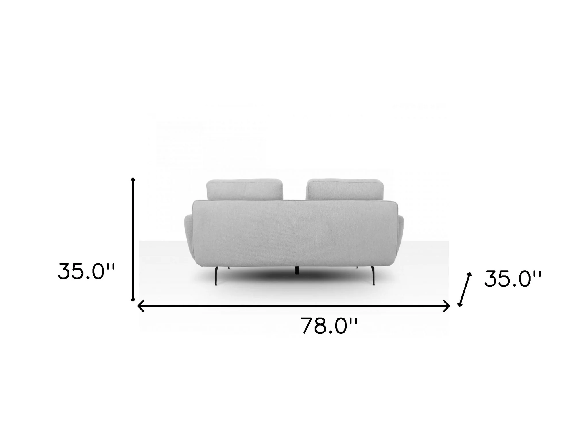 Contempo Retro 78" Light Gray Loveseat By Homeroots - Image 7