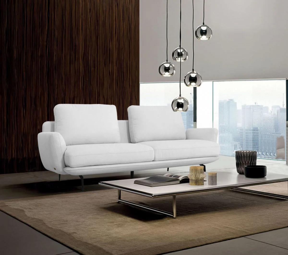 Contempo Retro 78" Light Gray Loveseat By Homeroots - Image 9