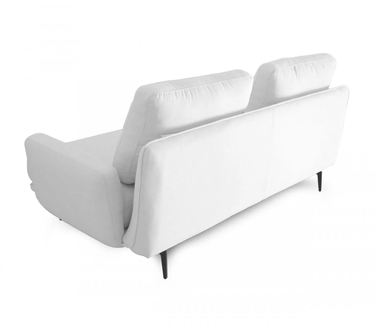 Contempo Retro 89" Creamy Off White Loveseat By Homeroots - Image 3
