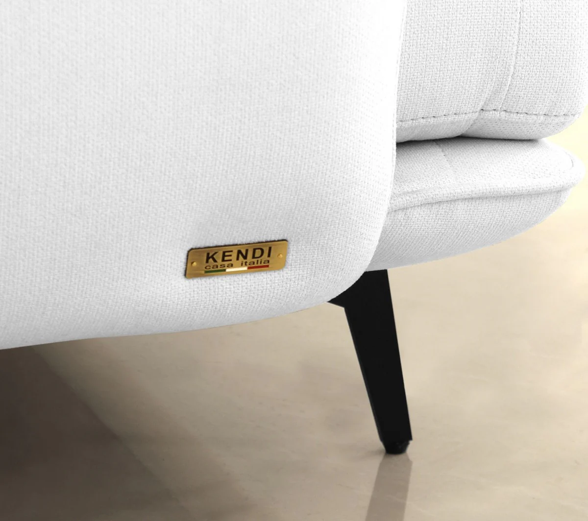 Contempo Retro 89" Creamy Off White Loveseat By Homeroots - Image 6