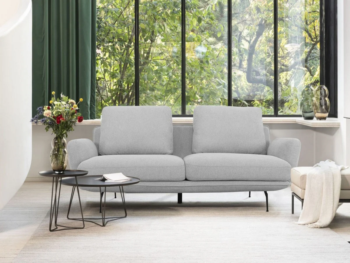 Contempo Retro 89" Creamy Off White Loveseat By Homeroots - Image 8