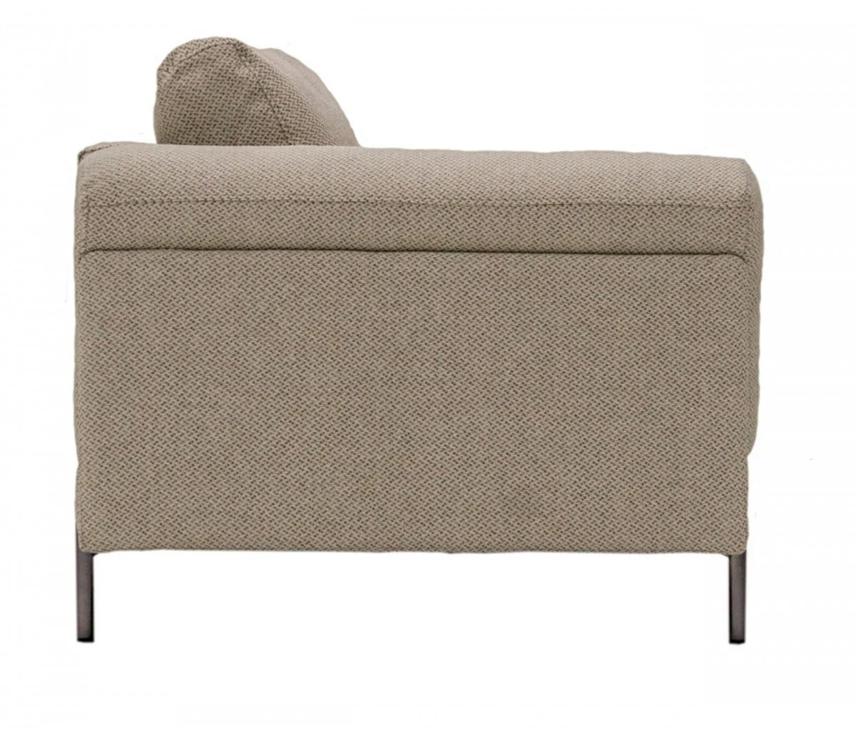 Contemporary 84" Tan Sofa With Two Cushions By Homeroots - Image 3