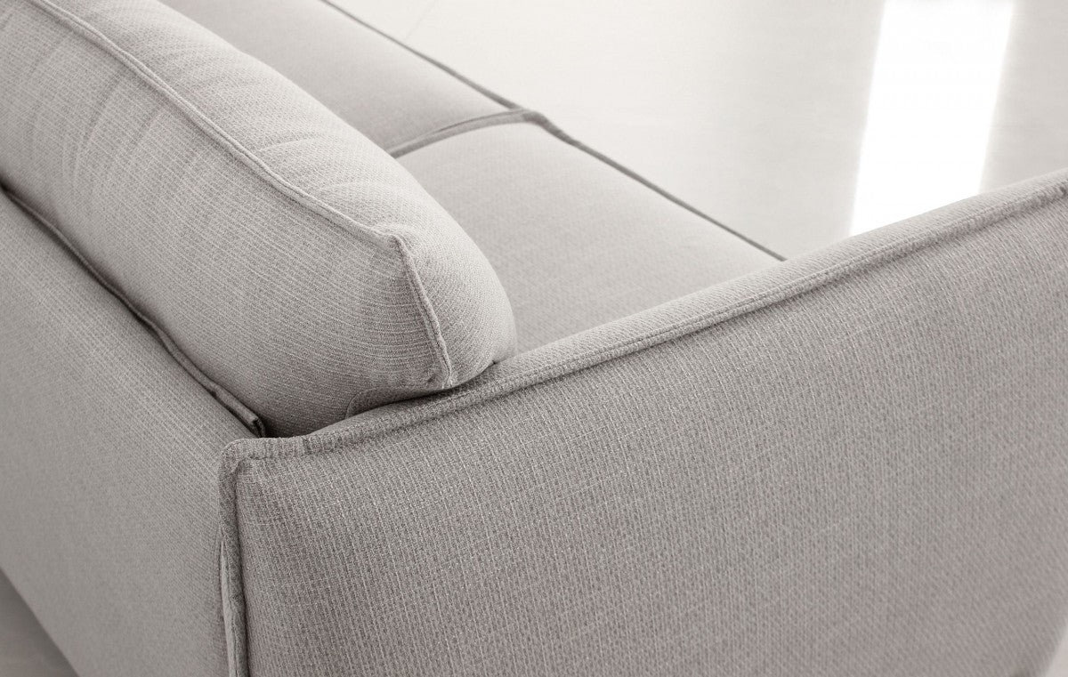 Contemporary 91" Grey Fabric Sofa By Homeroots - Image 4