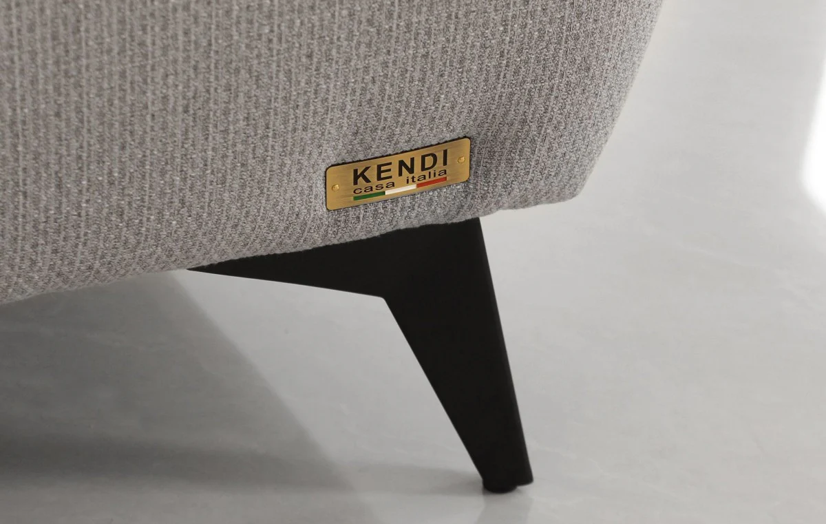 Contemporary 91" Grey Fabric Sofa By Homeroots - Image 5