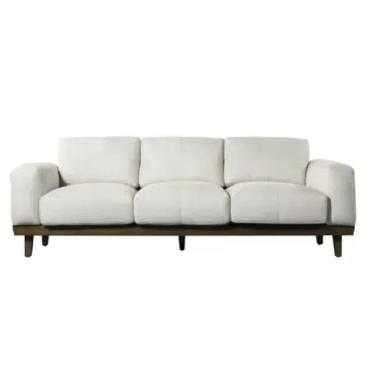 Contemporary 91" Grey Fabric Sofa By Homeroots - Image 7