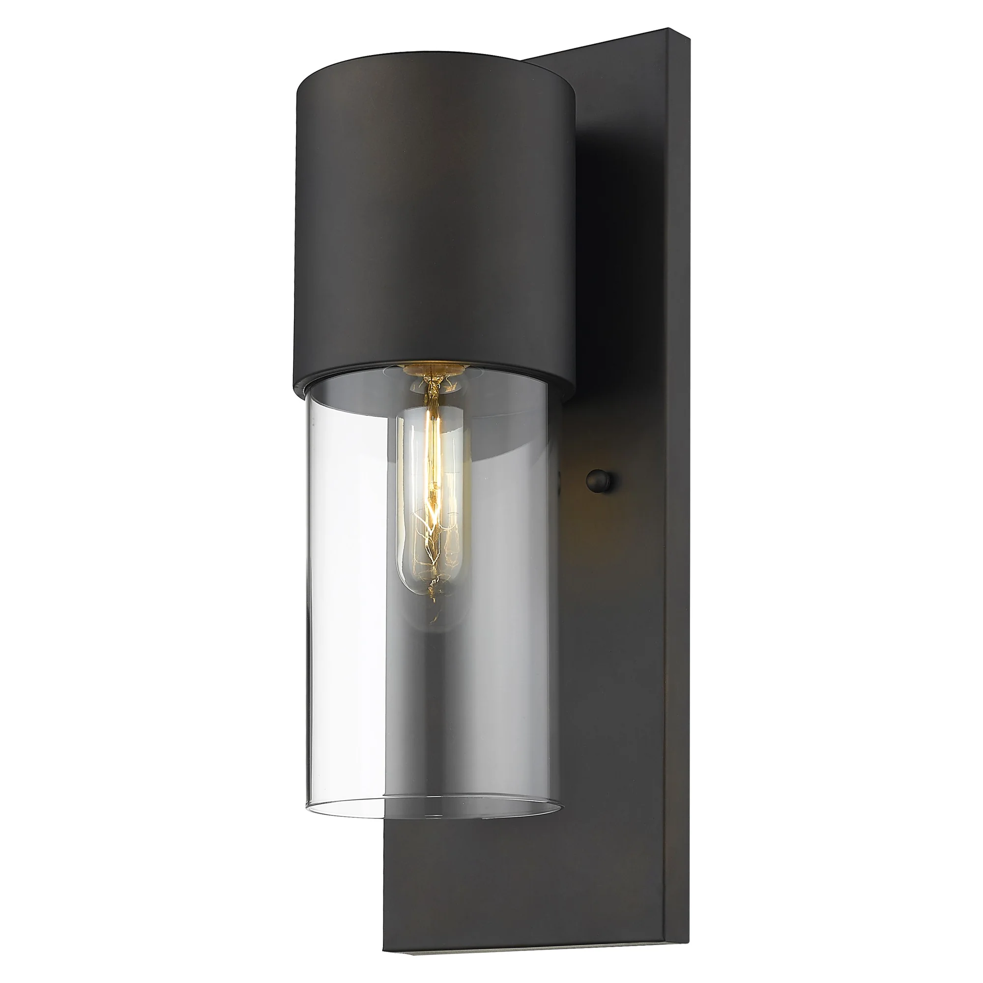 Contemporary Antique Bronze and Glass Wall Light By Homeroots - Image 2