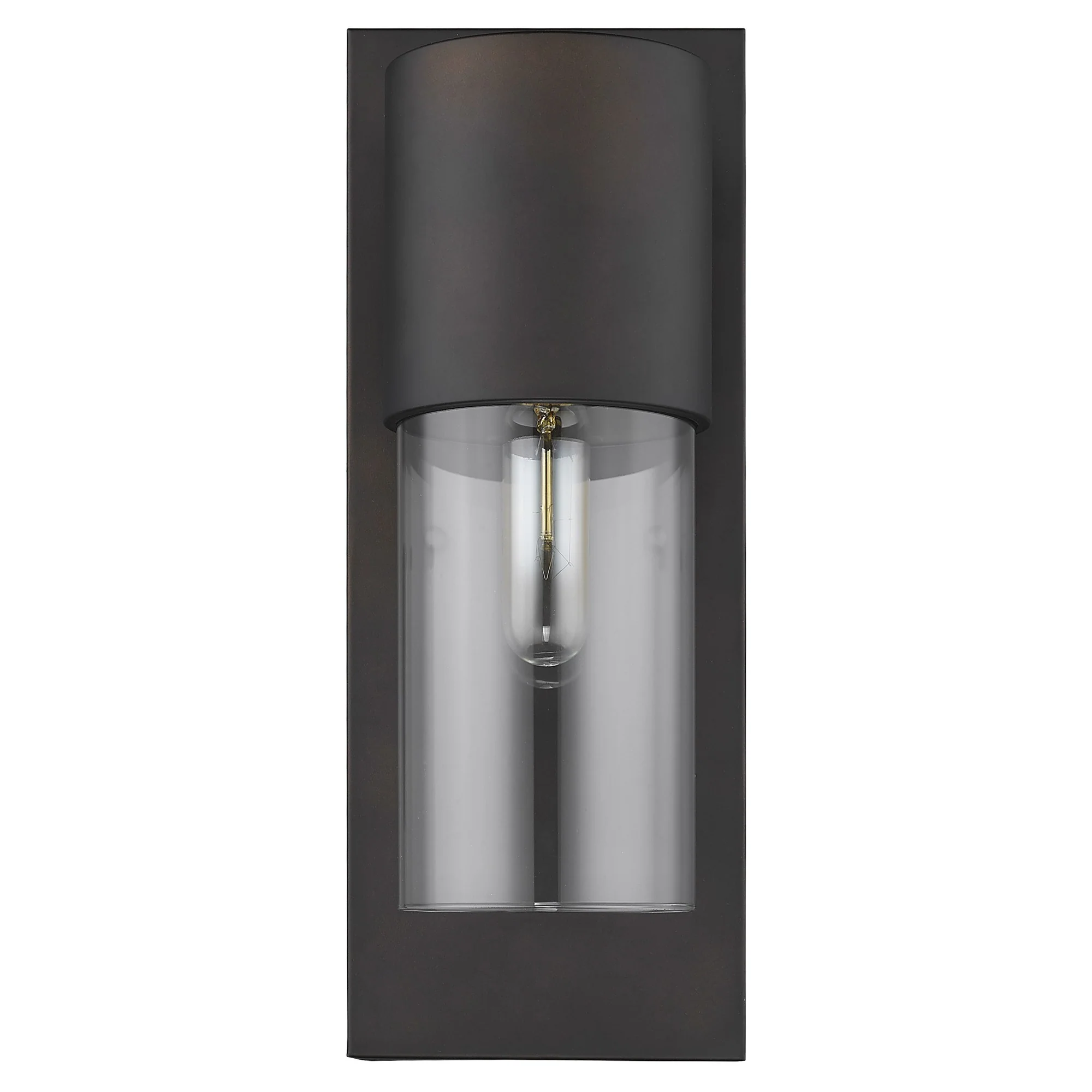 Contemporary Antique Bronze and Glass Wall Light By Homeroots - Image 3