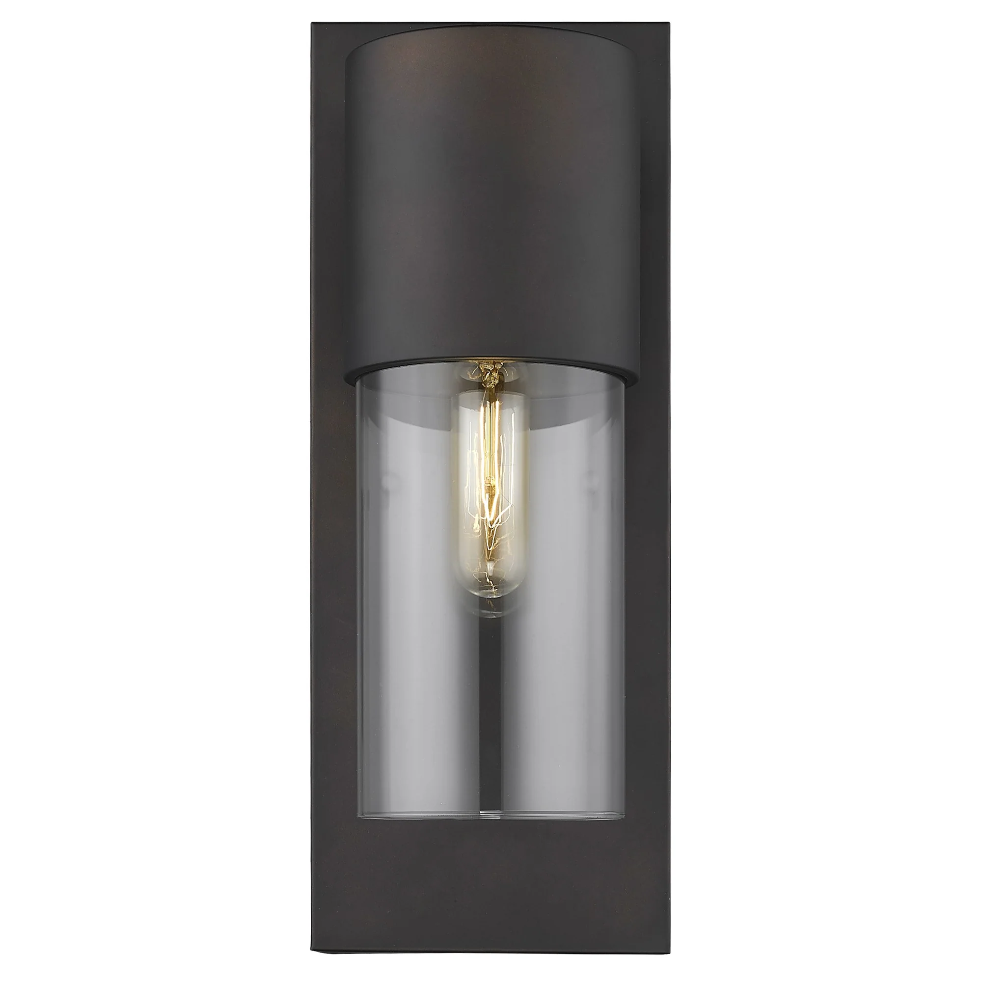 Contemporary Antique Bronze and Glass Wall Light By Homeroots - Image 4