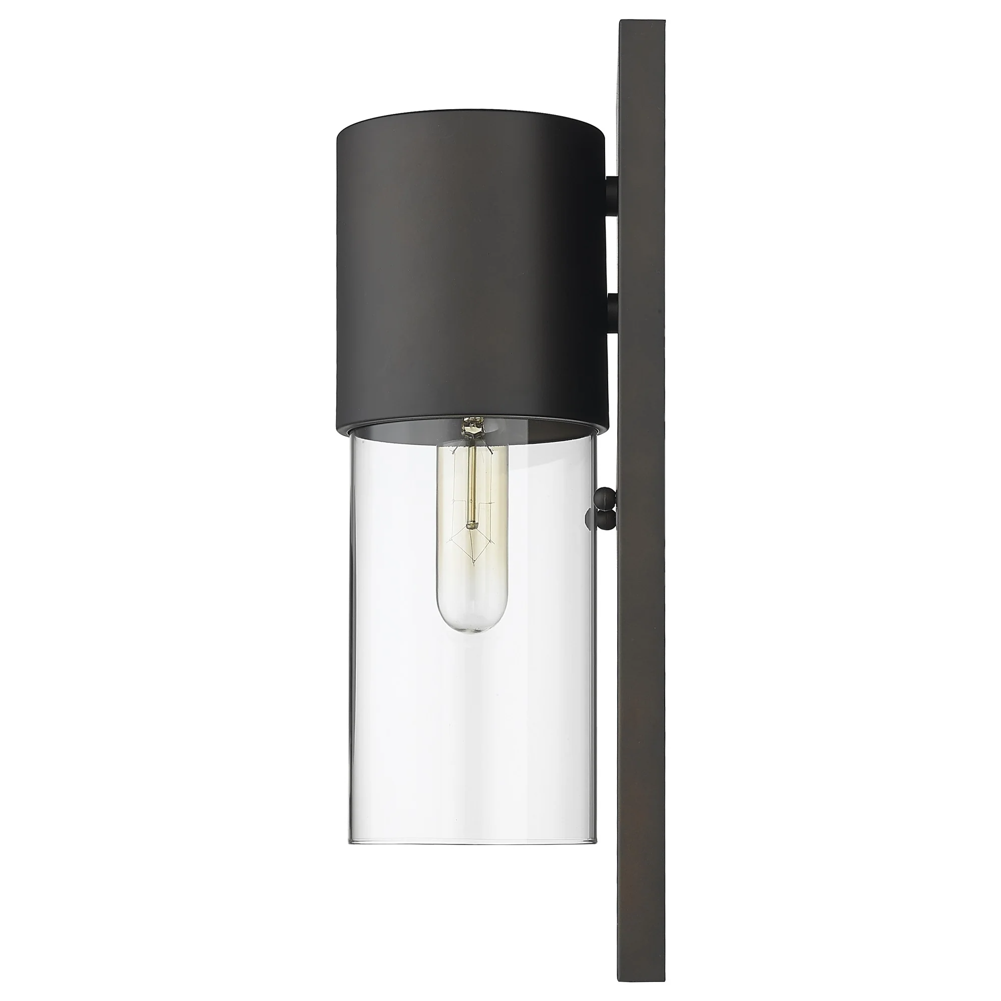 Contemporary Antique Bronze and Glass Wall Light By Homeroots - Image 5