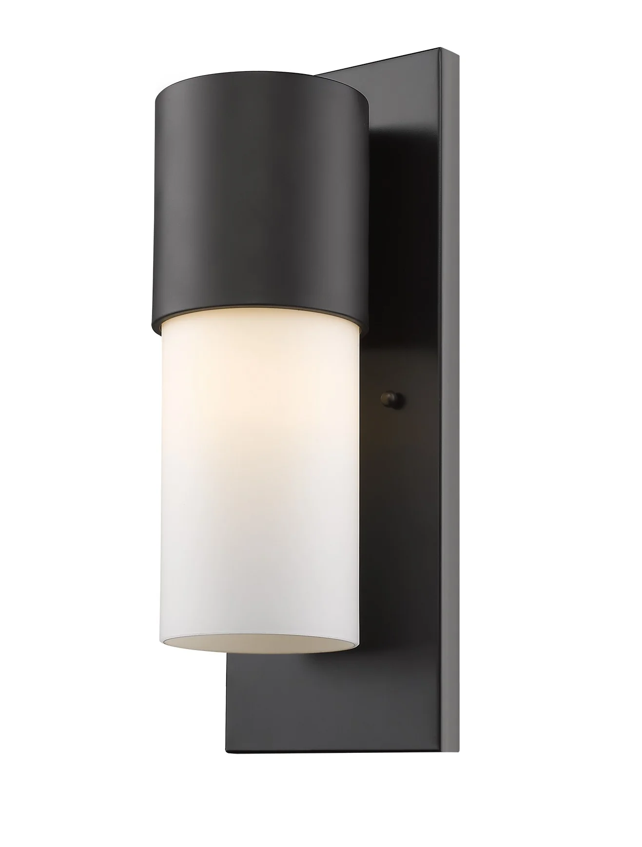 Contemporary Antique Bronze and White Wall Light By Homeroots - Image 2