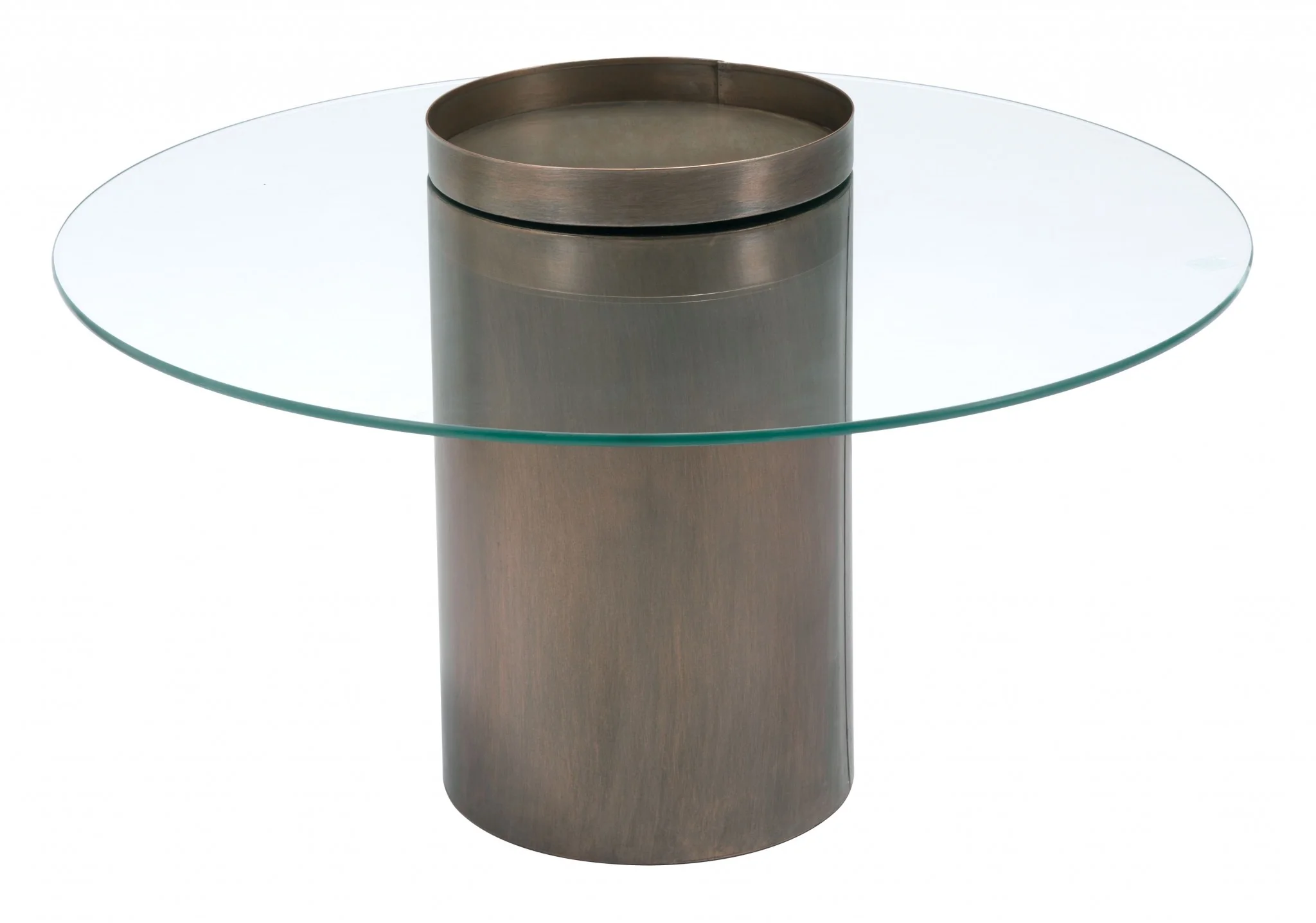 Contemporary Antique Gold Table By Homeroots - Image 2