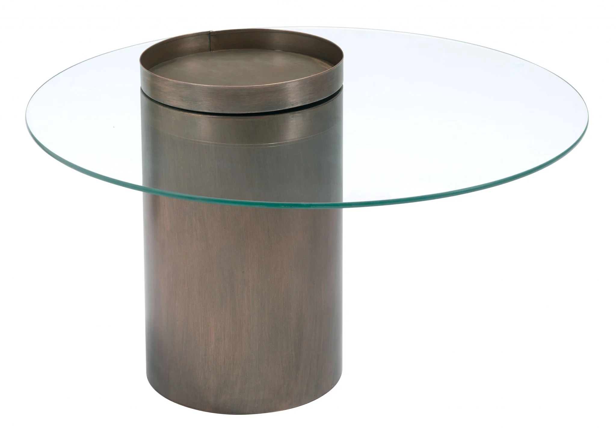 Contemporary Antique Gold Table By Homeroots - Image 4