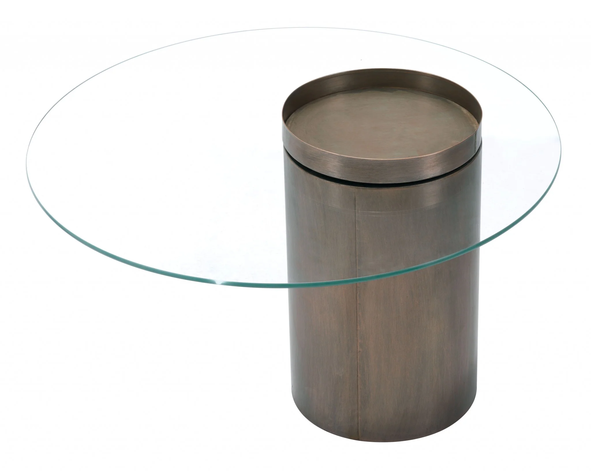 Contemporary Antique Gold Table By Homeroots - Image 5