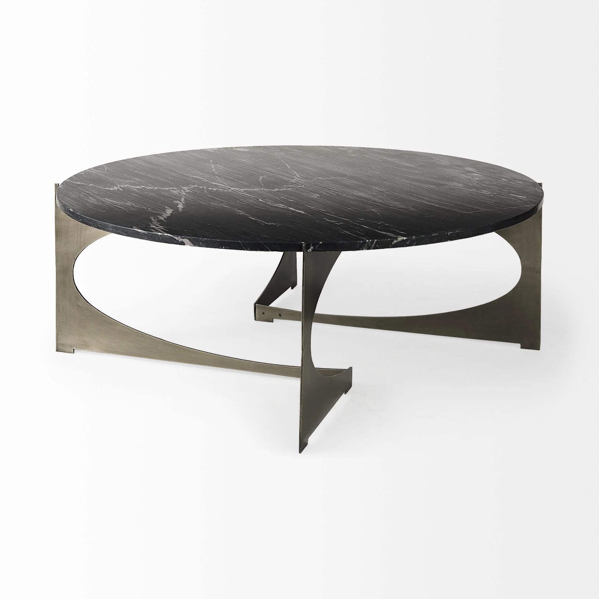 Contemporary Black Marble Coffee Table By Homeroots - Image 4