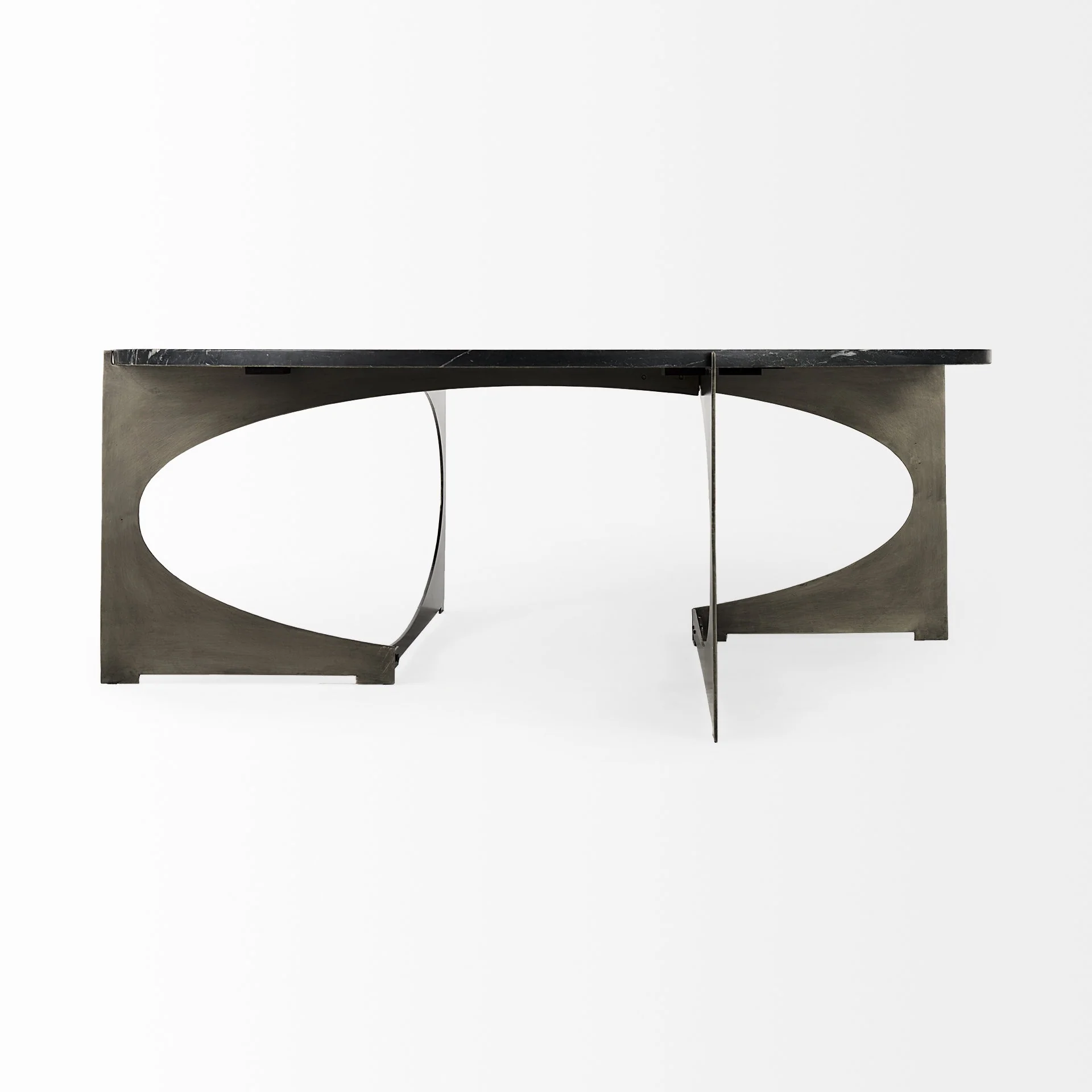 Contemporary Black Marble Coffee Table By Homeroots - Image 5