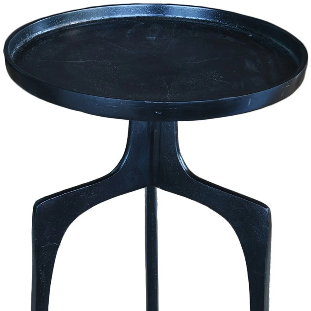 Contemporary Blue Side Table By Homeroots - Image 3
