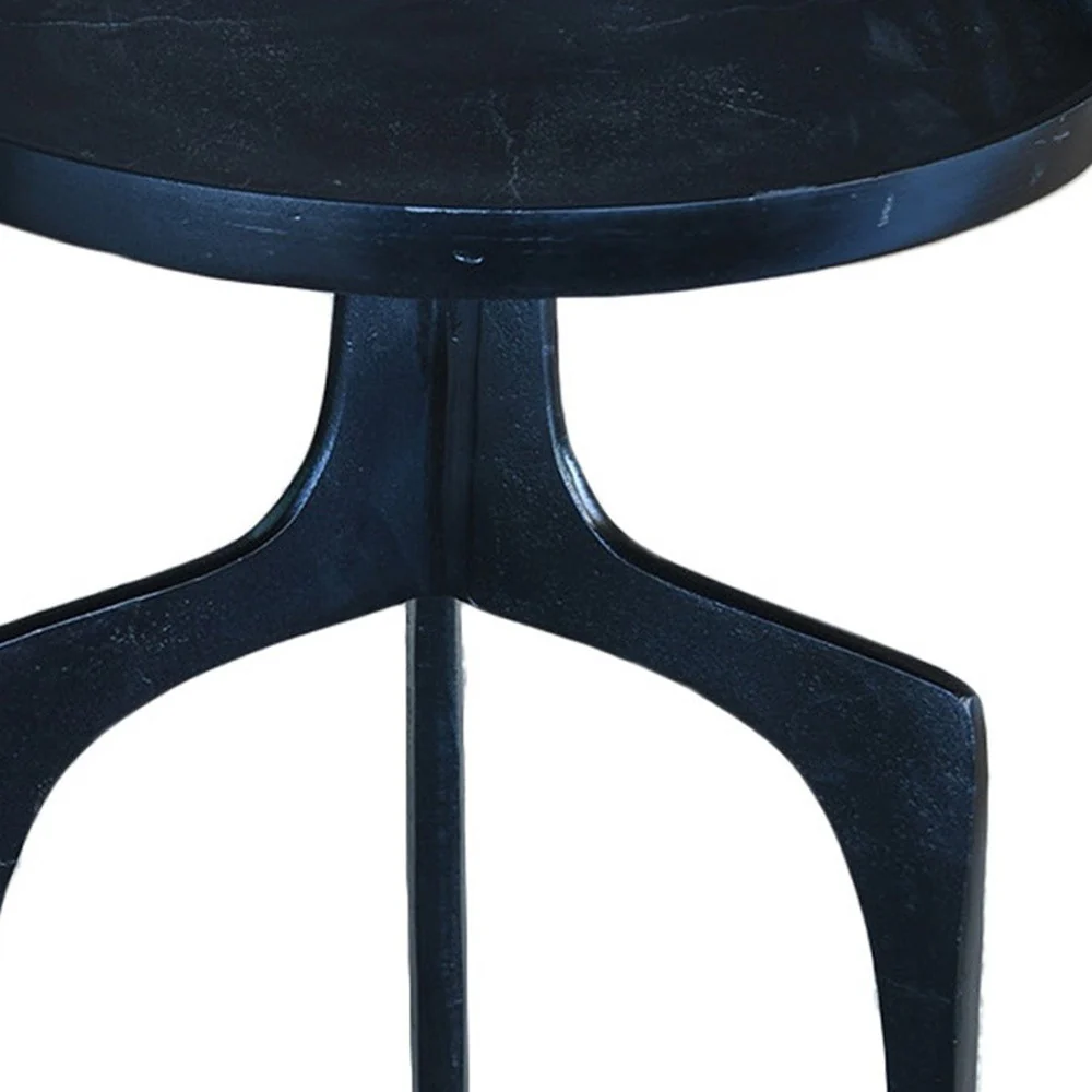 Contemporary Blue Side Table By Homeroots - Image 4