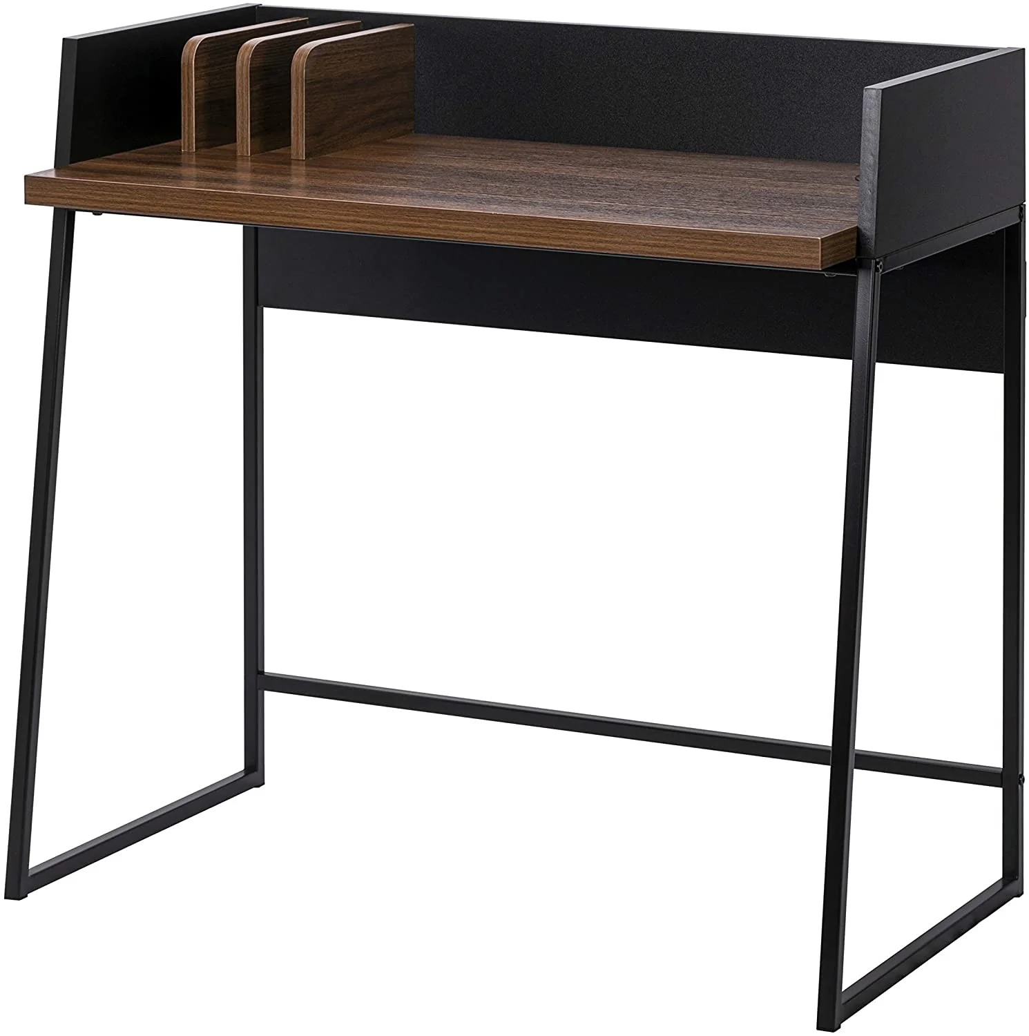 Contemporary Brown and Black Computer And Writing Desk By Homeroots - Image 2