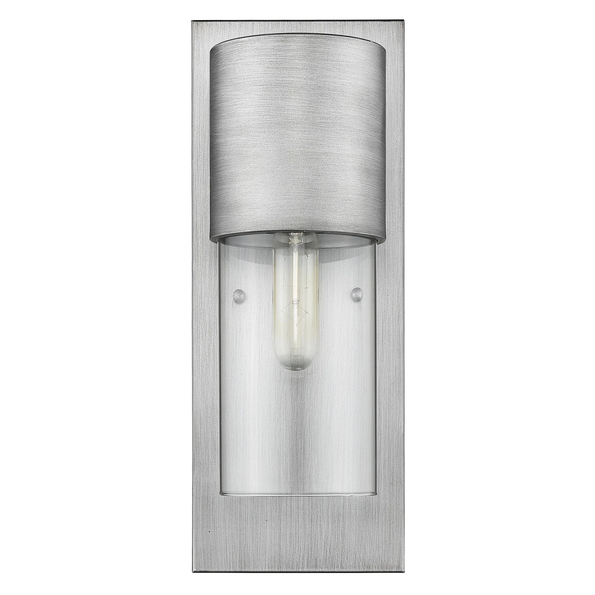 Contemporary Brushed Silver and Glass Wall Light By Homeroots - Image 3
