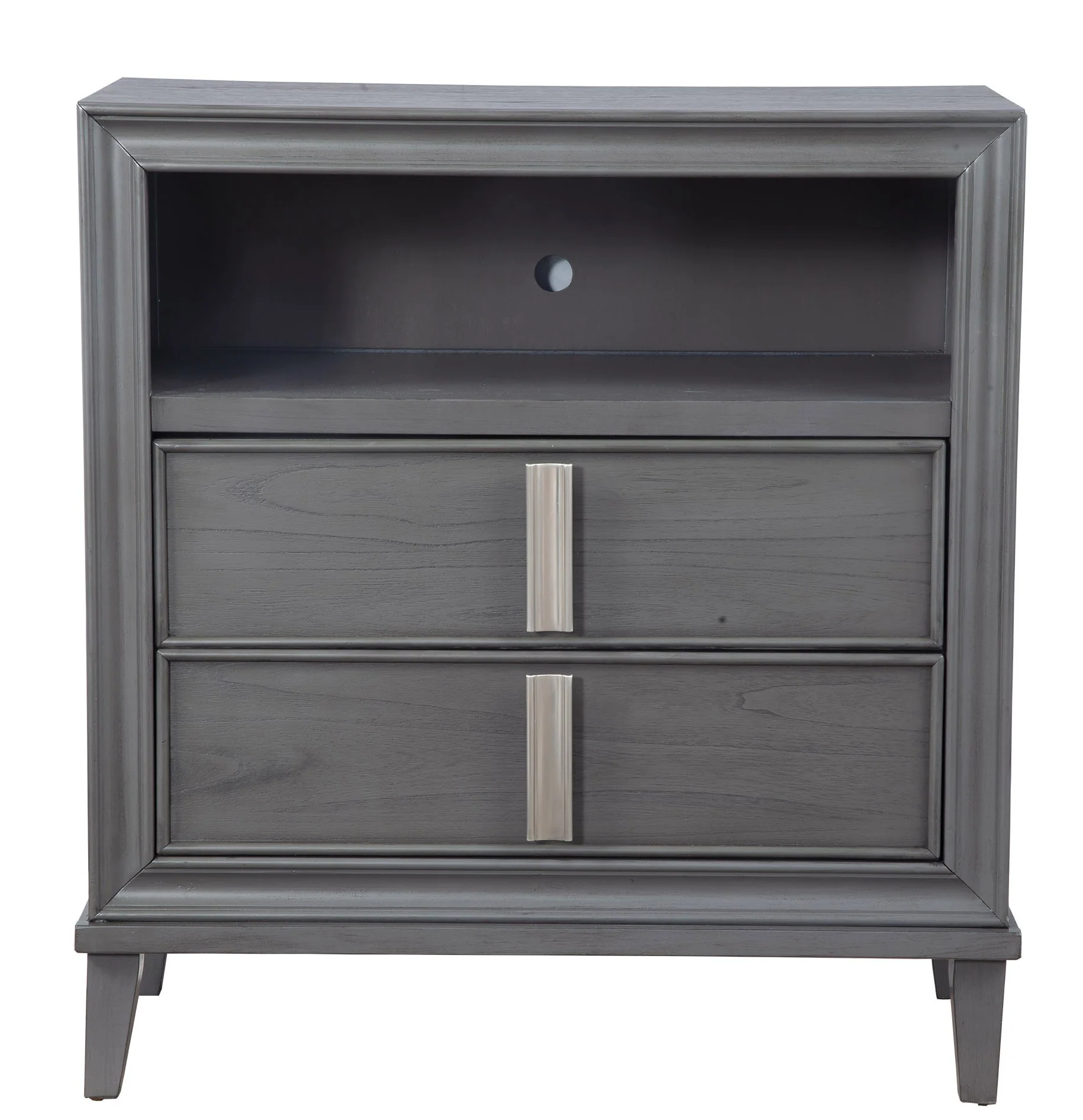 Contemporary Dark Grey TV Console Cabinet By Homeroots - Image 3
