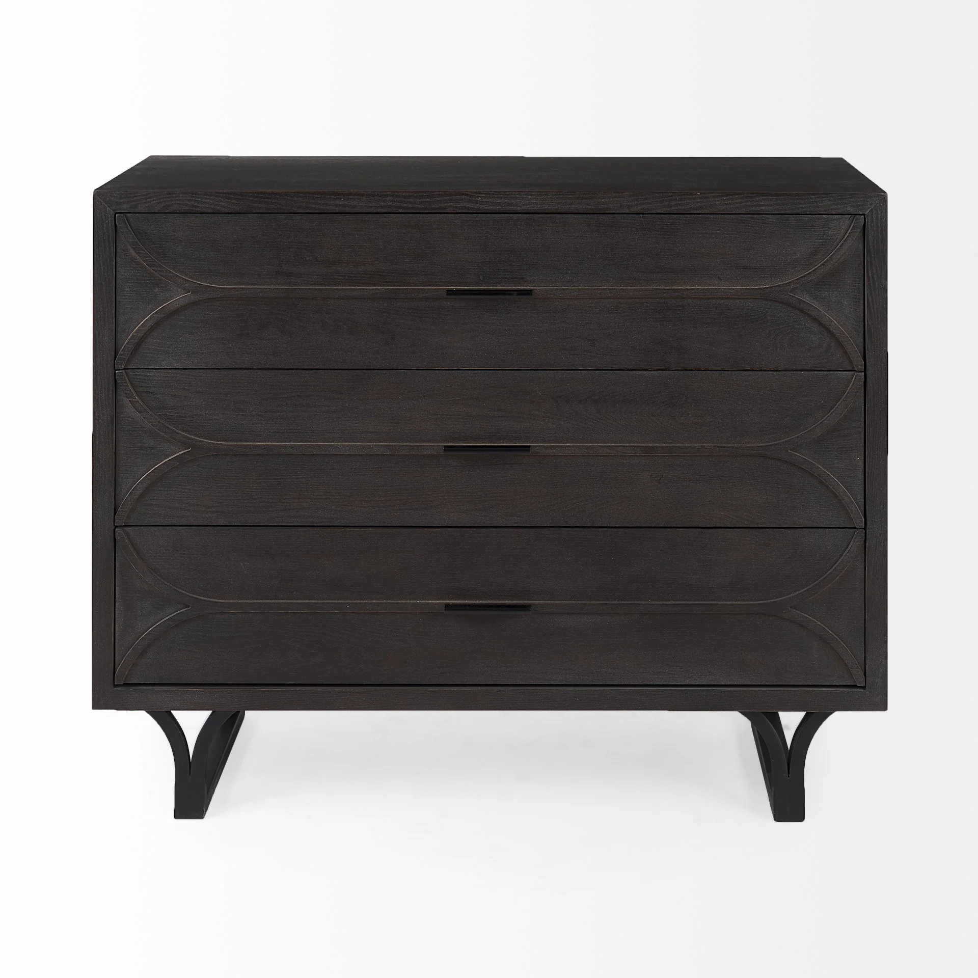 Contemporary Dark Oval Accent Cabinet By Homeroots - Image 2