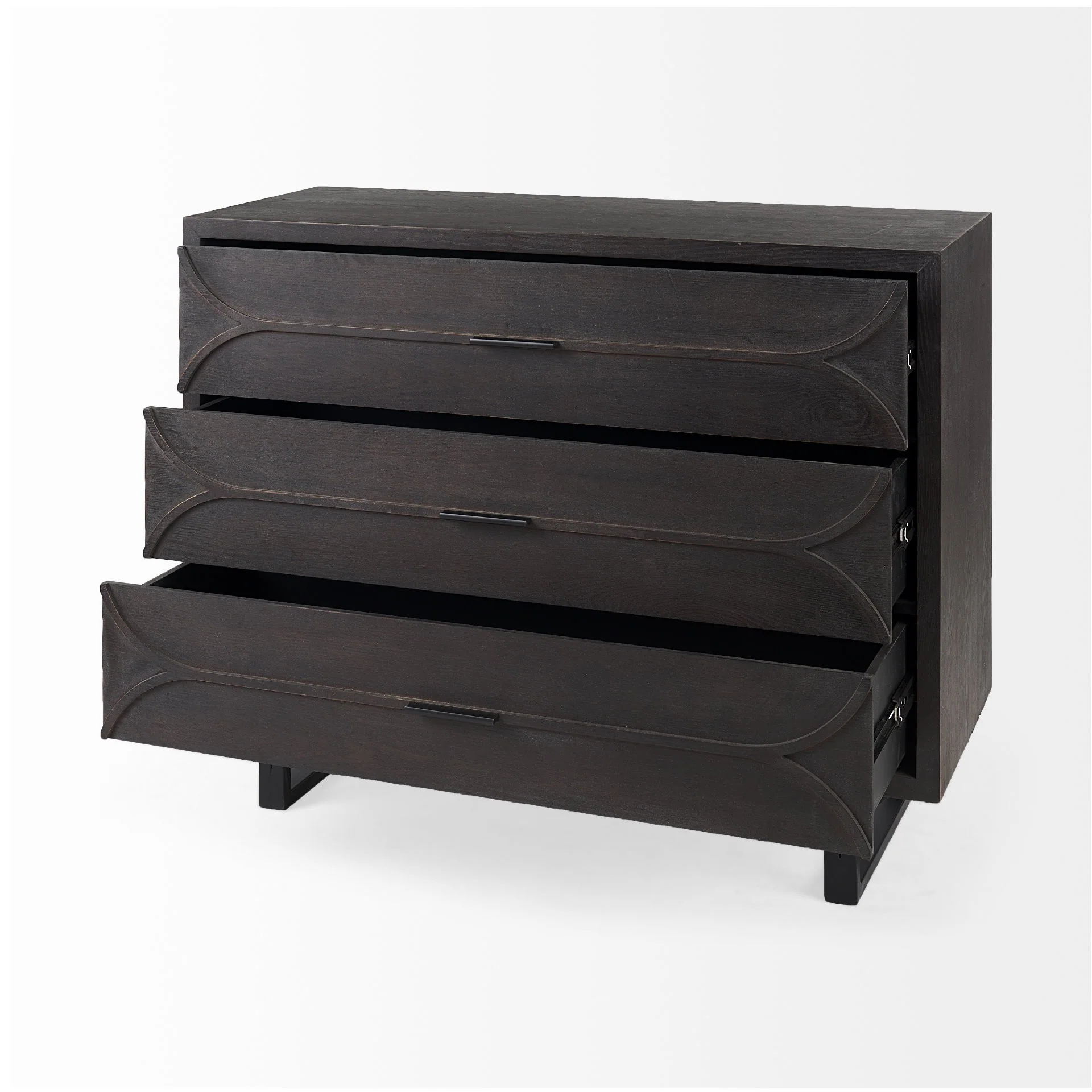 Contemporary Dark Oval Accent Cabinet By Homeroots - Image 5