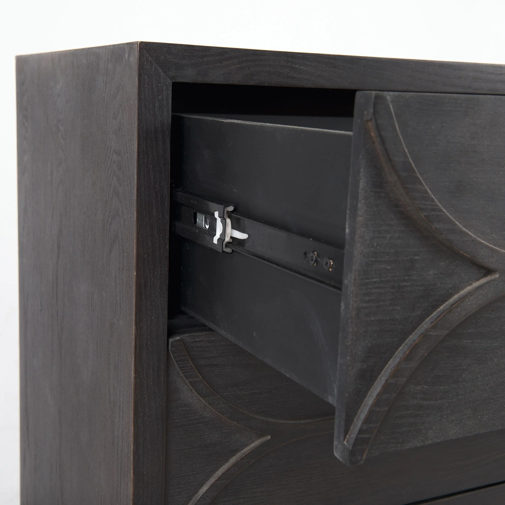 Contemporary Dark Oval Accent Cabinet By Homeroots - Image 9