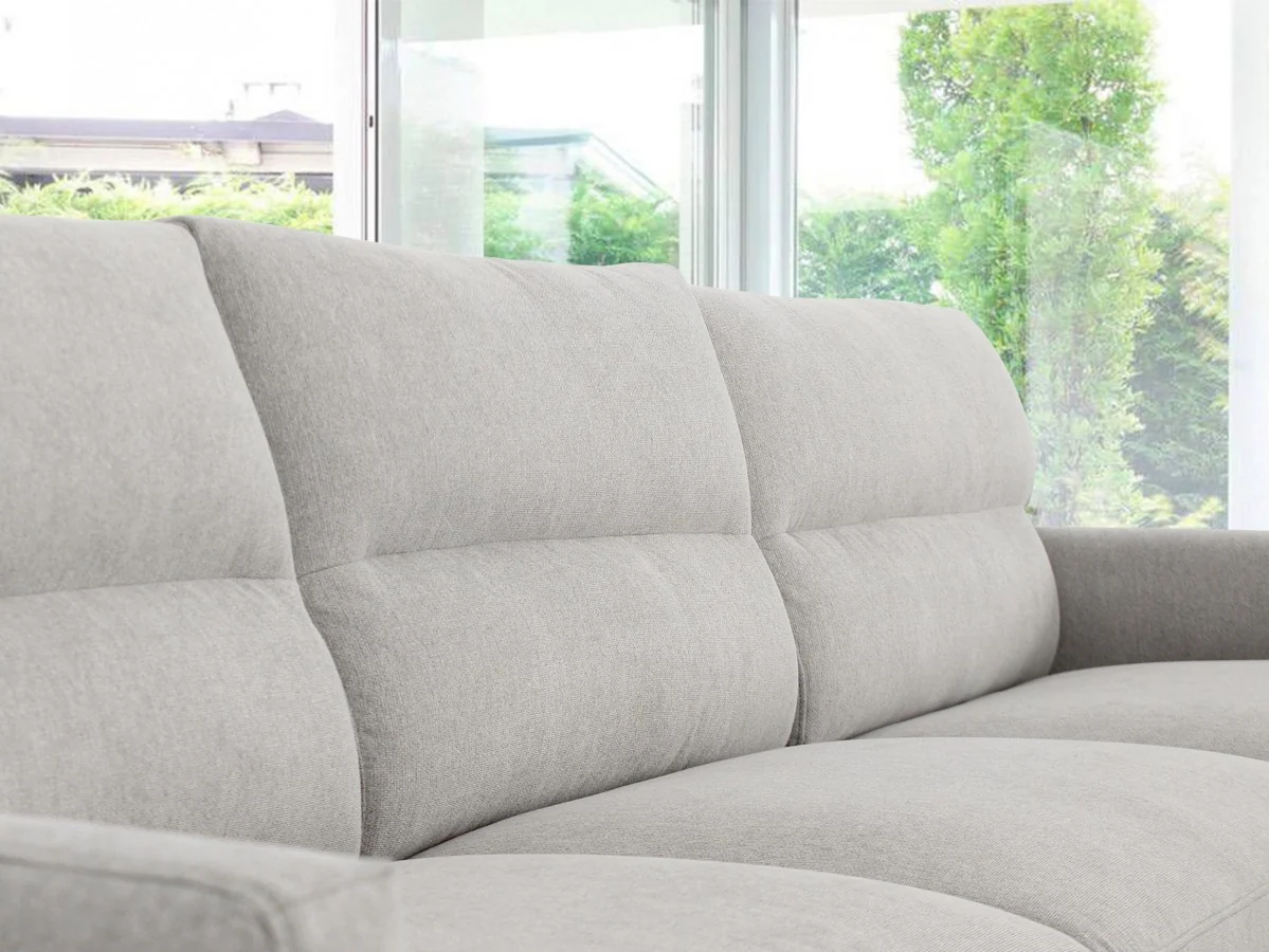 Contemporary Dove Gray Squared Edge Right Facing Sectional Sofa By Homeroots - Image 4