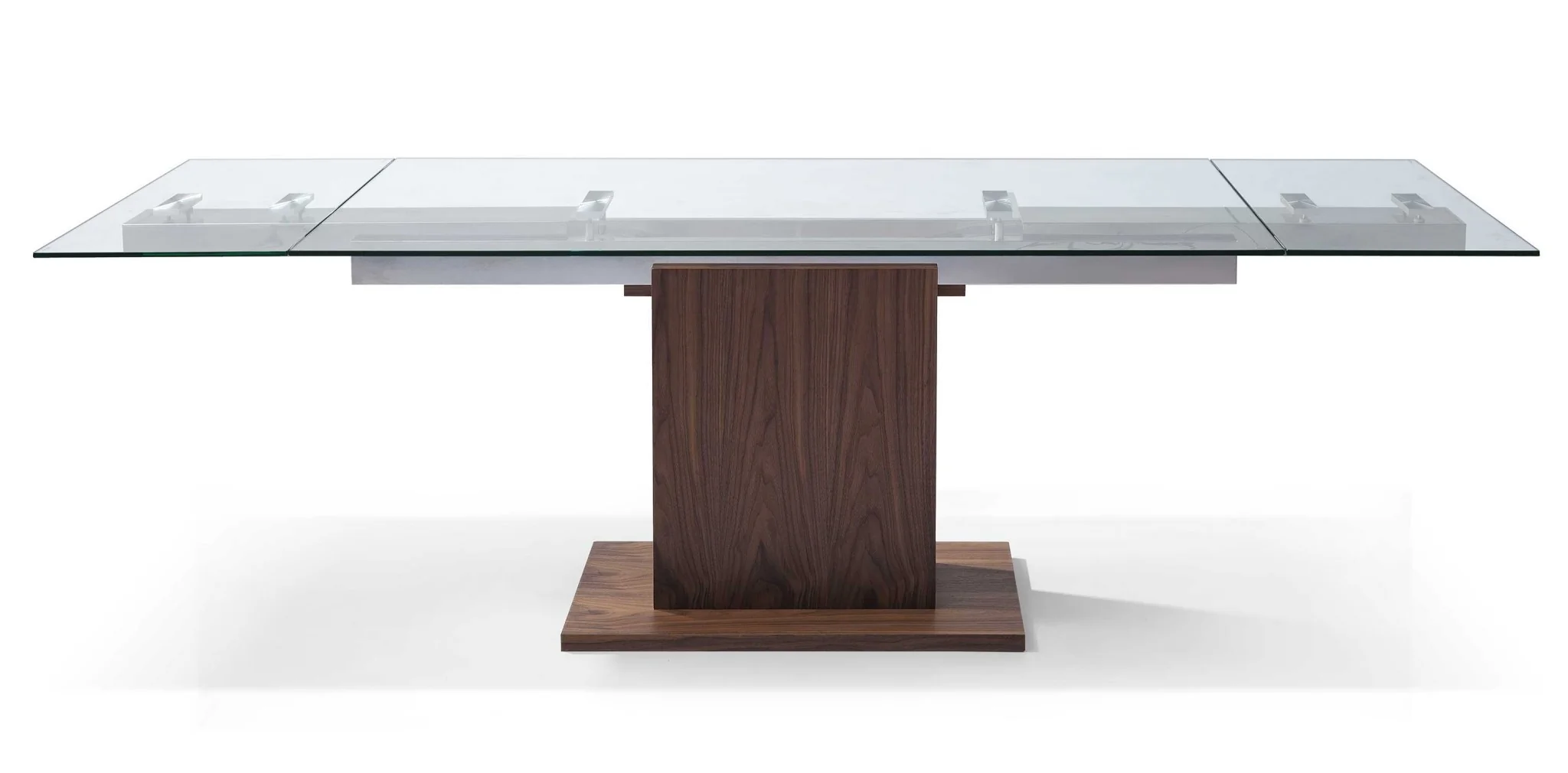 Contemporary Glass Extendable Pedestal Dining Table By Homeroots - Image 2