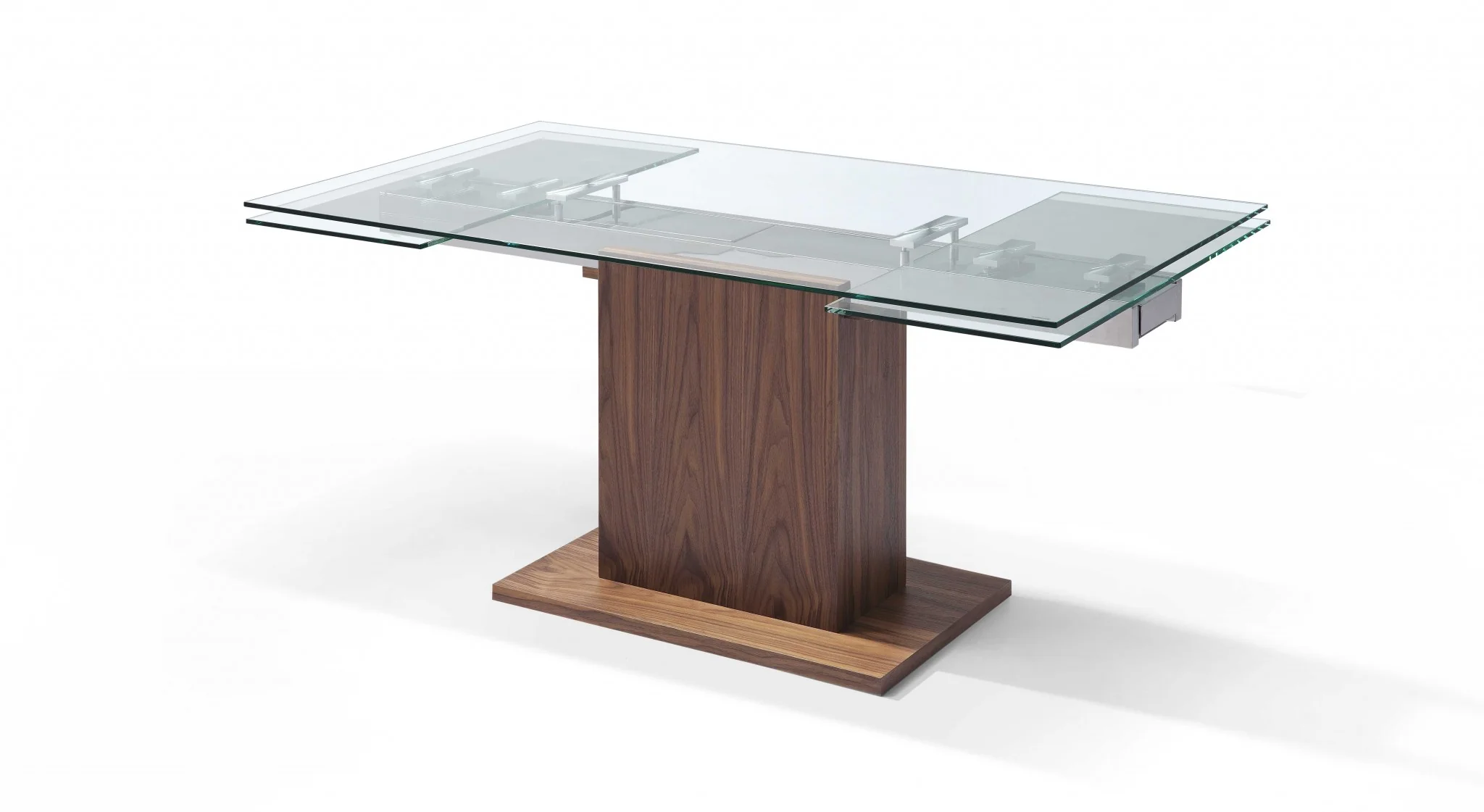 Contemporary Glass Extendable Pedestal Dining Table By Homeroots - Image 4