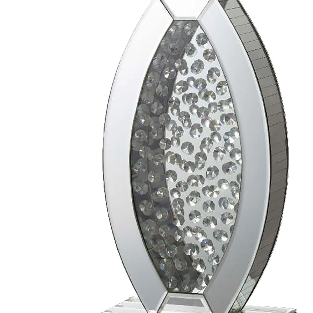 Contemporary Glass Table Lamp with Rectangular Shade By Homeroots - Image 5