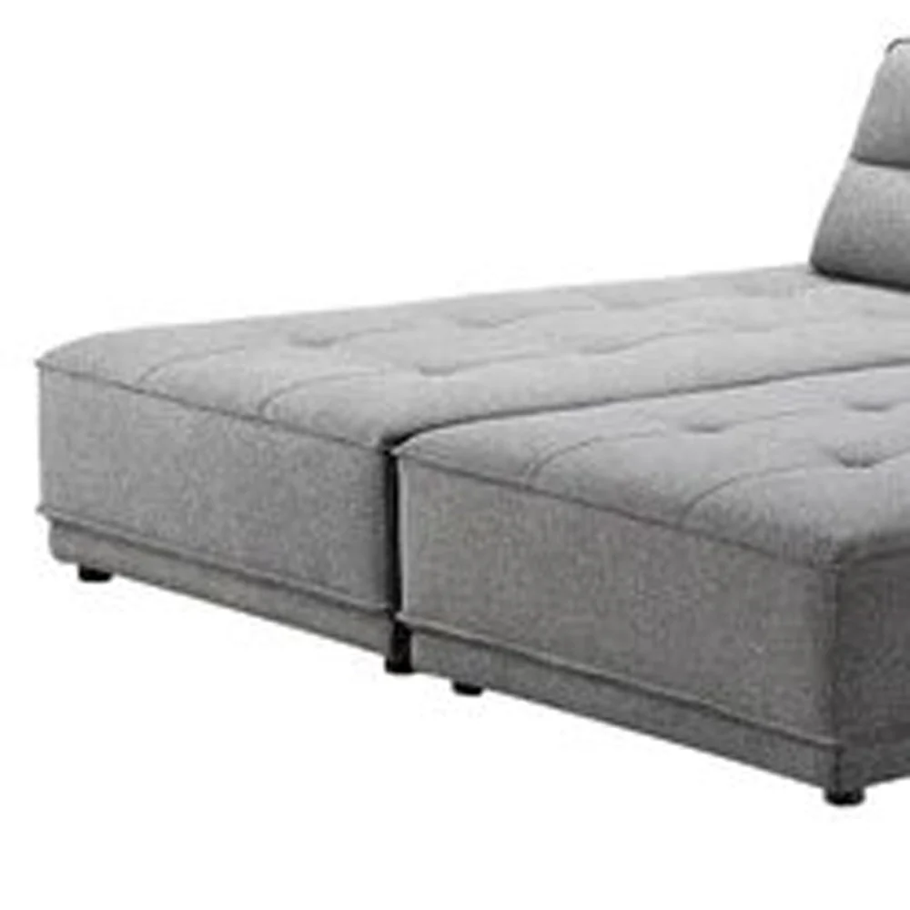 Contemporary Gray Ultimate Lounger Modular Sectional Sofa By Homeroots - Image 3