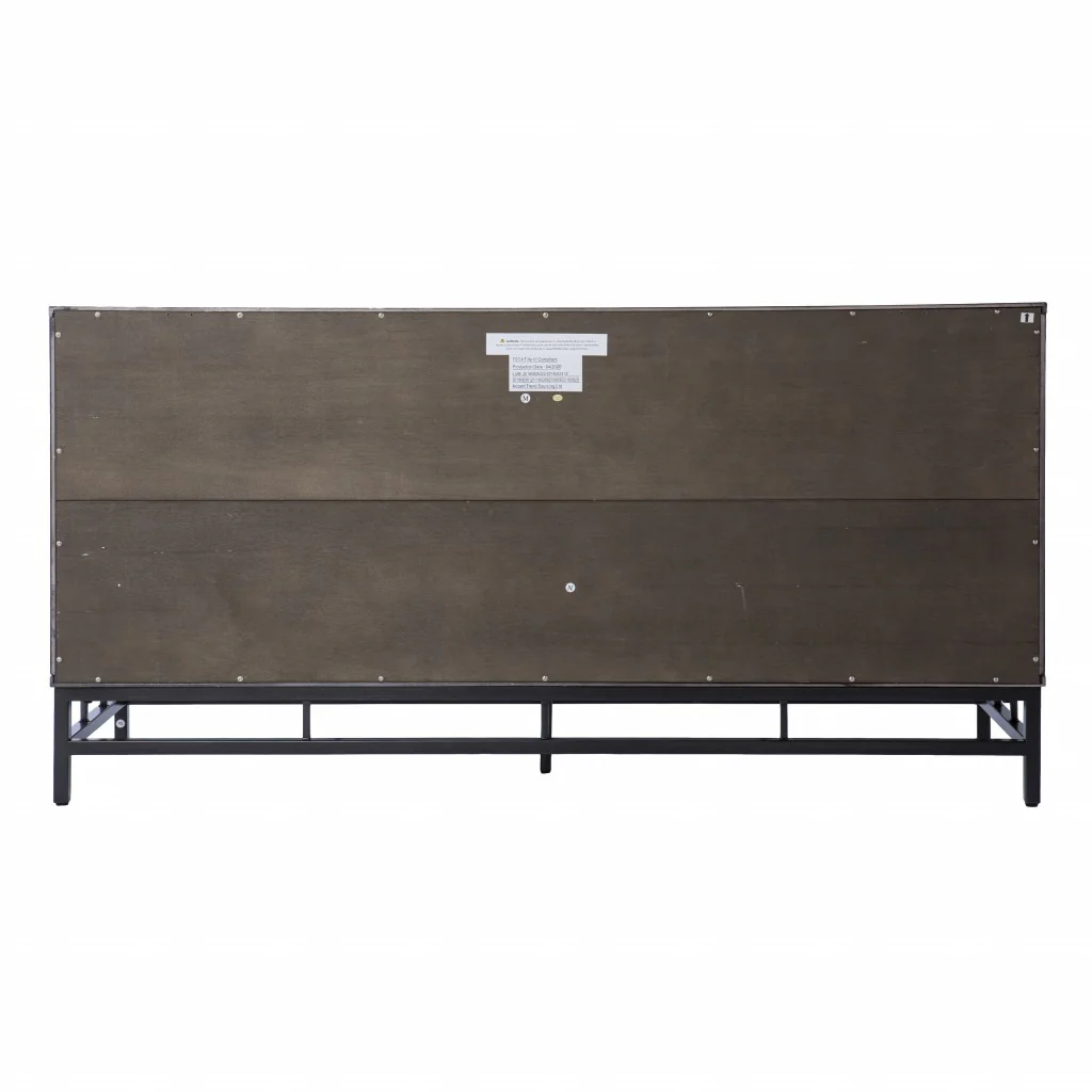 Contemporary Grid Lines Three Door Accent Cabinet By Homeroots - Image 7