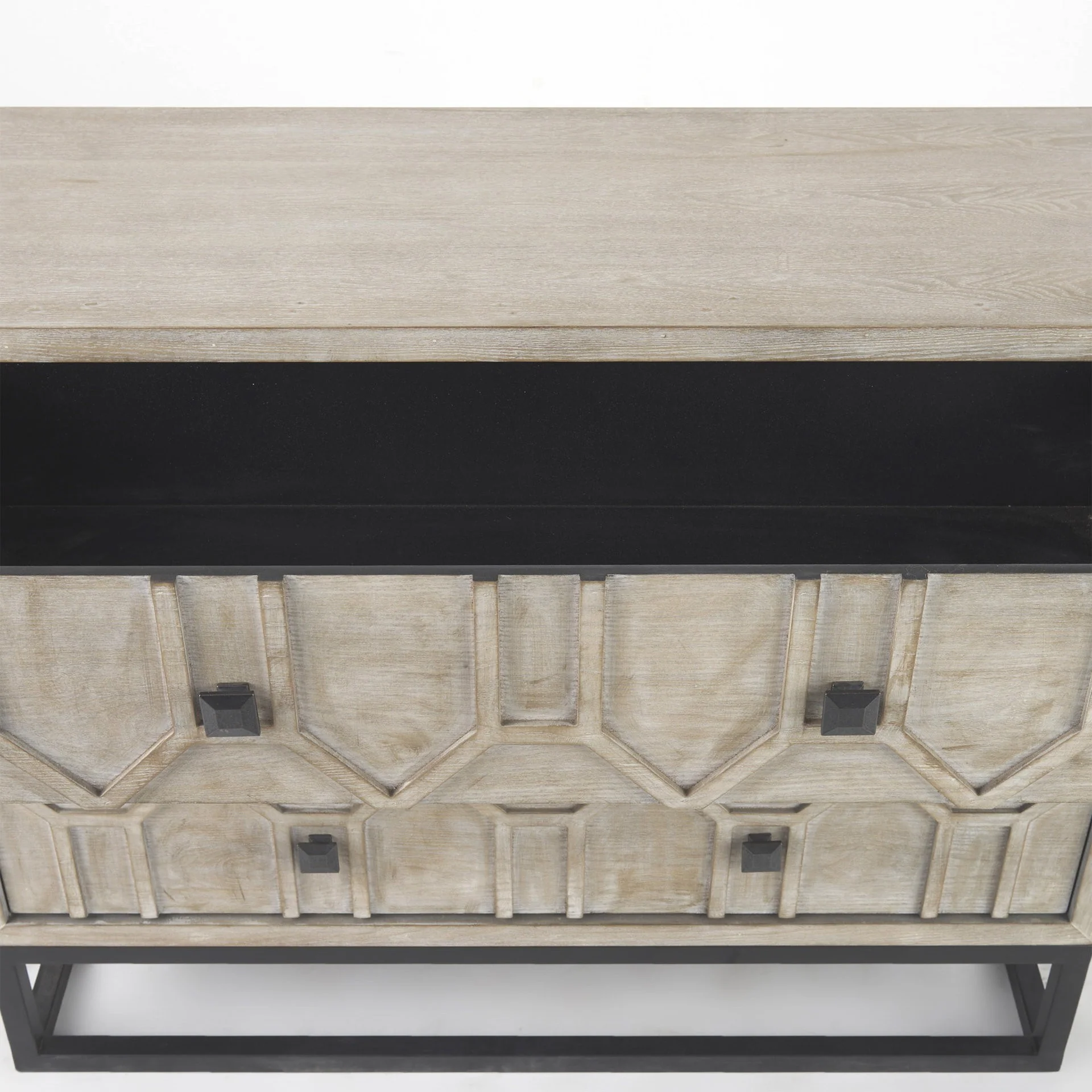 Contemporary Light Wash Diamond Accent Cabinet By Homeroots - Image 8