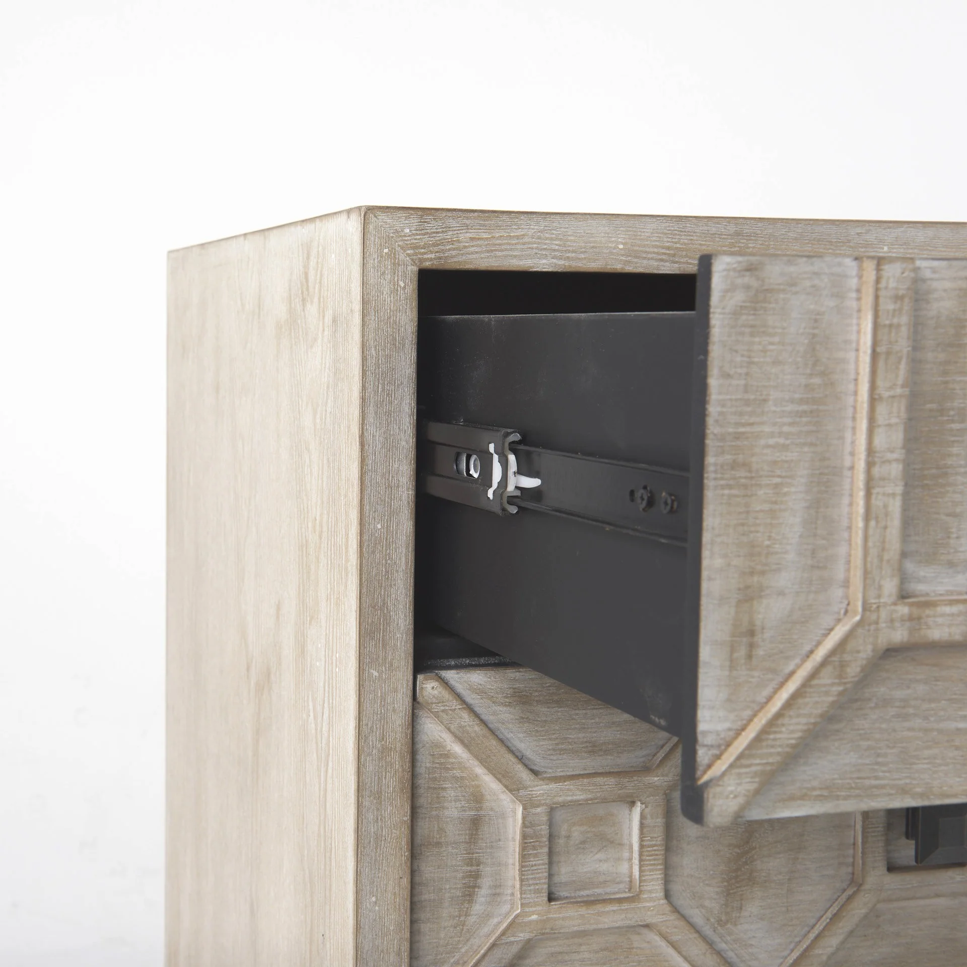 Contemporary Light Wash Diamond Accent Cabinet By Homeroots - Image 9