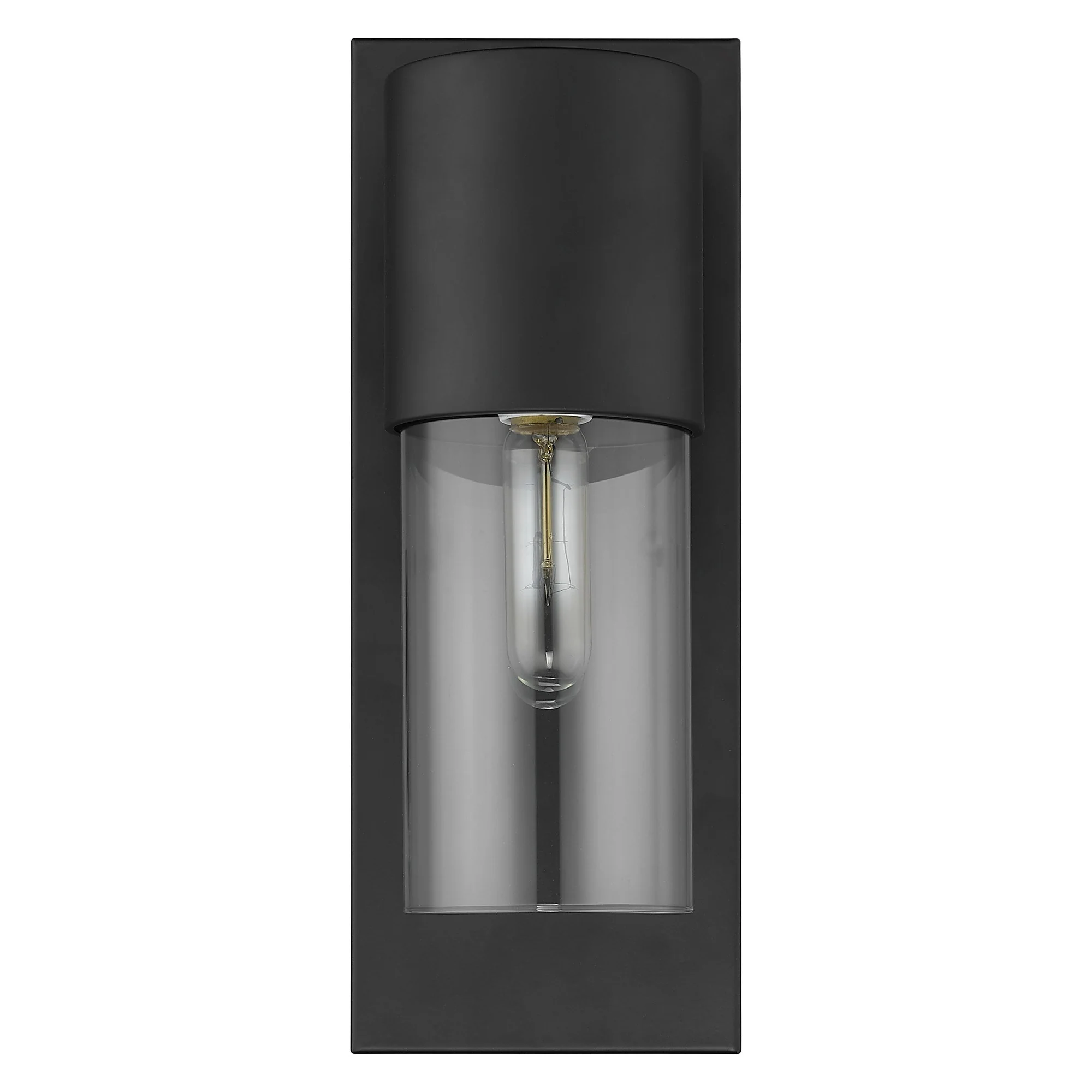 Contemporary Matte Black and Glass Wall Light By Homeroots - Image 3