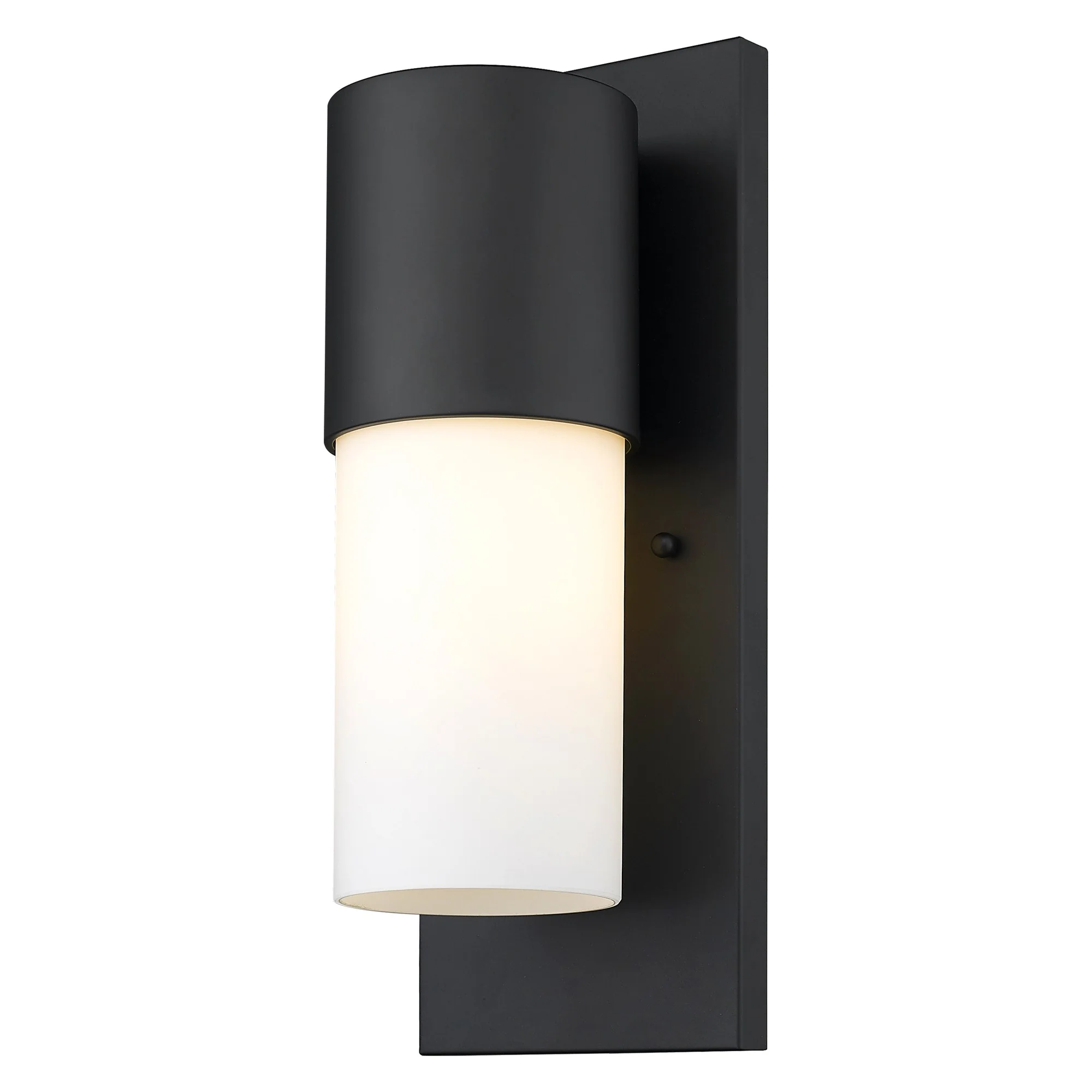 Contemporary Matte Black and White Wall Light By Homeroots - Image 2