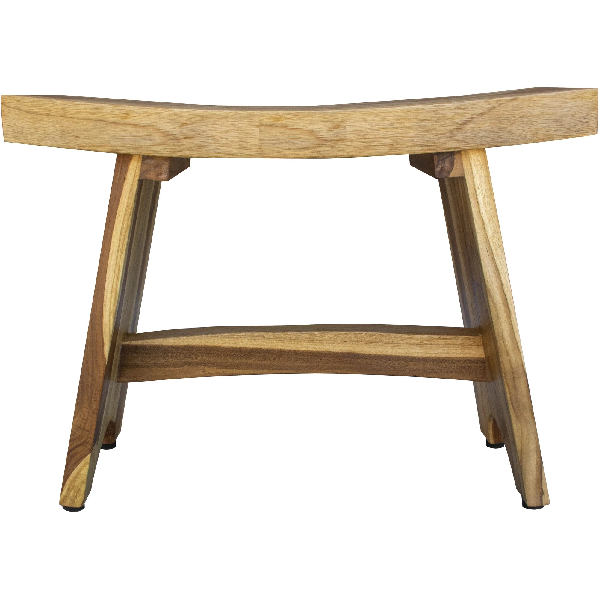 Contemporary Teak Outdoor Bench in Natural Finish By Homeroots - Image 2