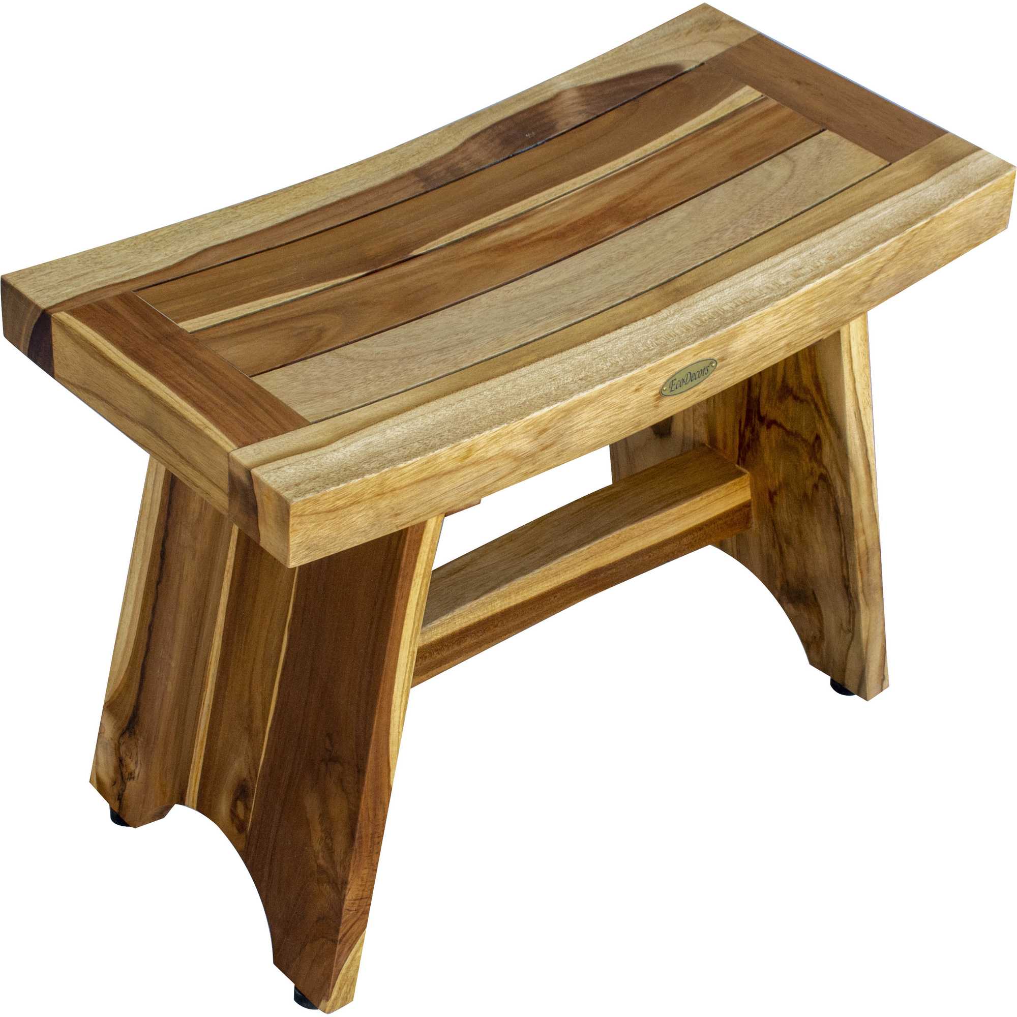 Contemporary Teak Outdoor Bench in Natural Finish By Homeroots - Image 3