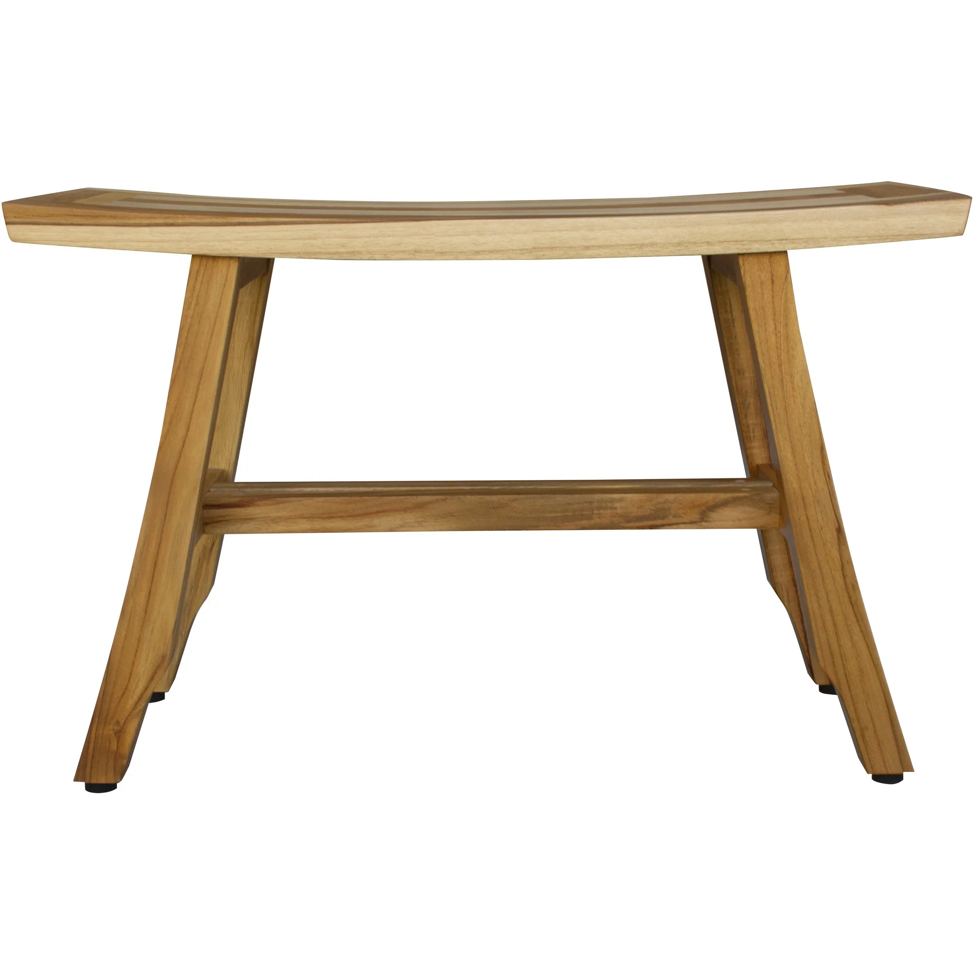 Contemporary Teak Shower Bench in Natural Finish By Homeroots - Image 2