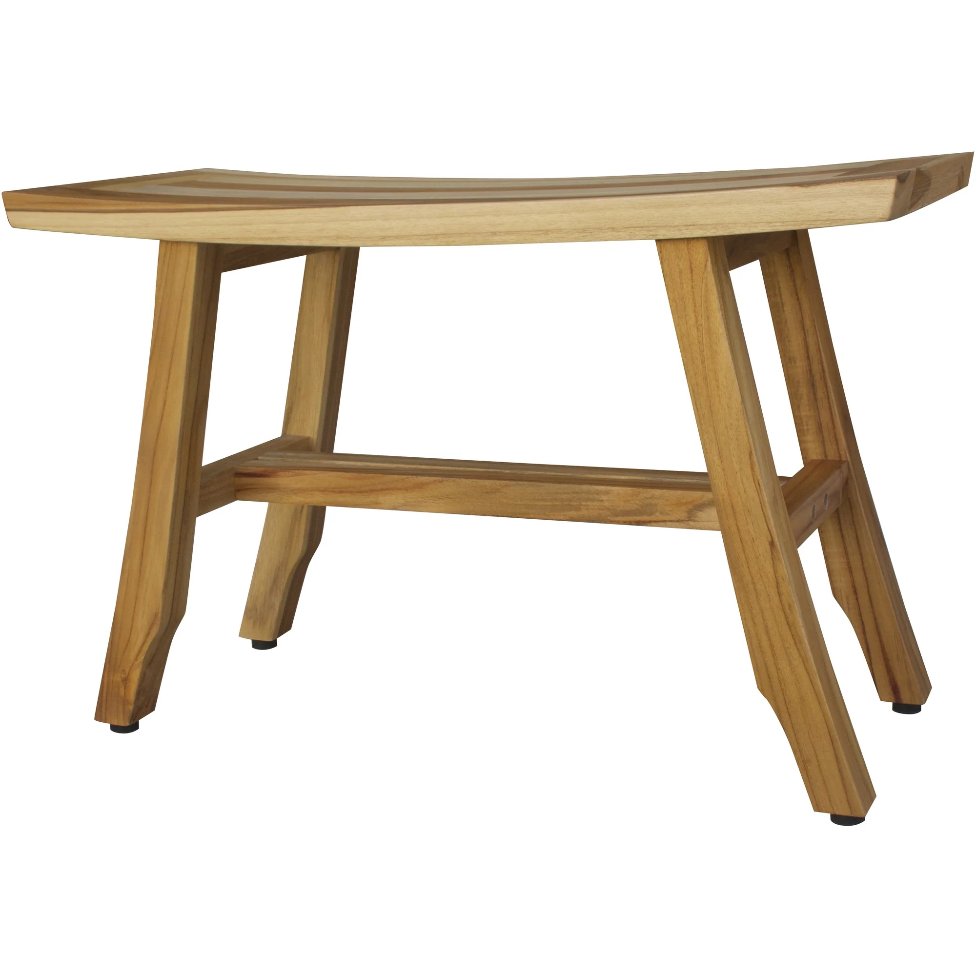 Contemporary Teak Shower Bench in Natural Finish By Homeroots - Image 3