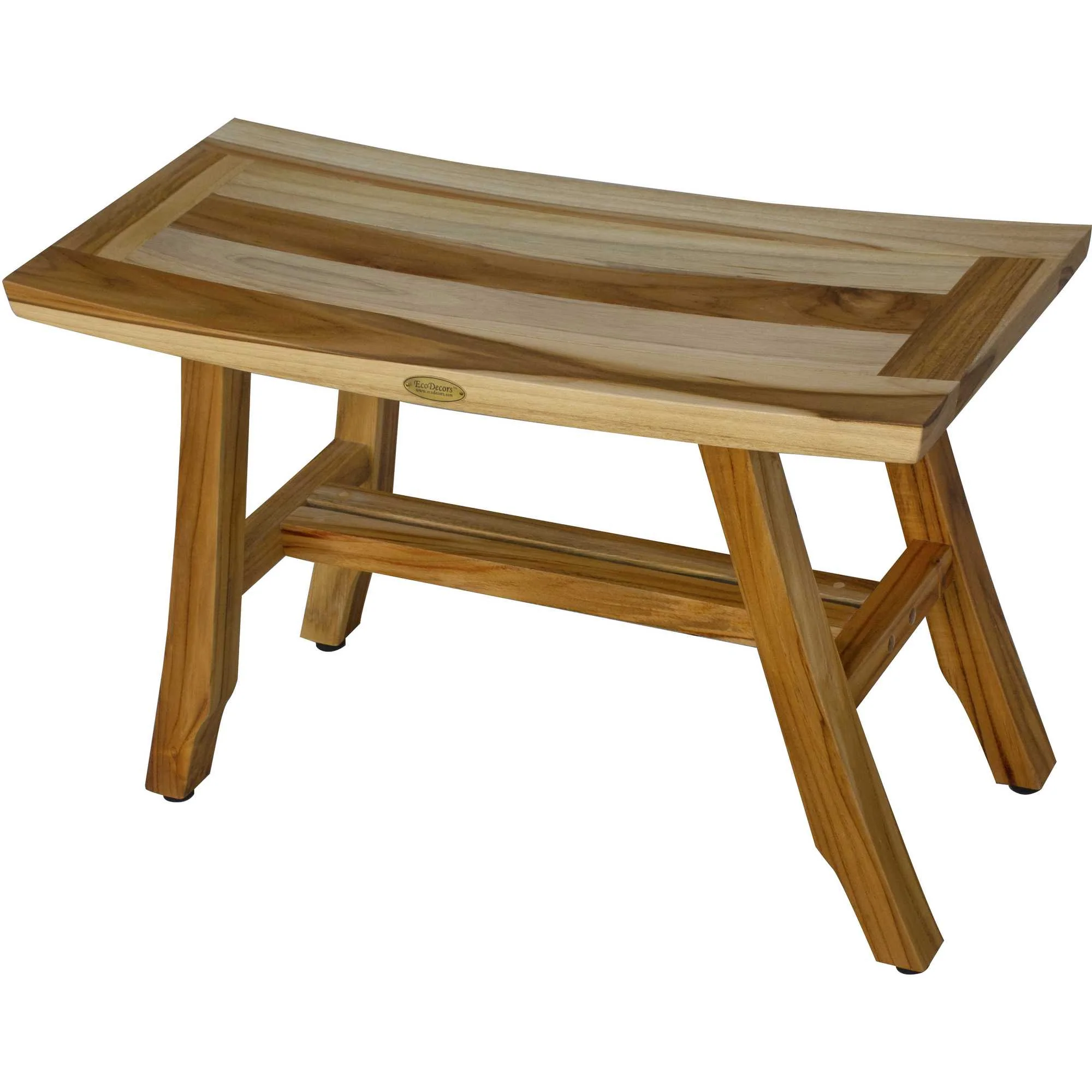 Contemporary Teak Shower Bench in Natural Finish By Homeroots - Image 5