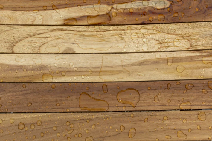 Contemporary Teak Shower Stool or Bench in Natural Finish By Homeroots - Image 5